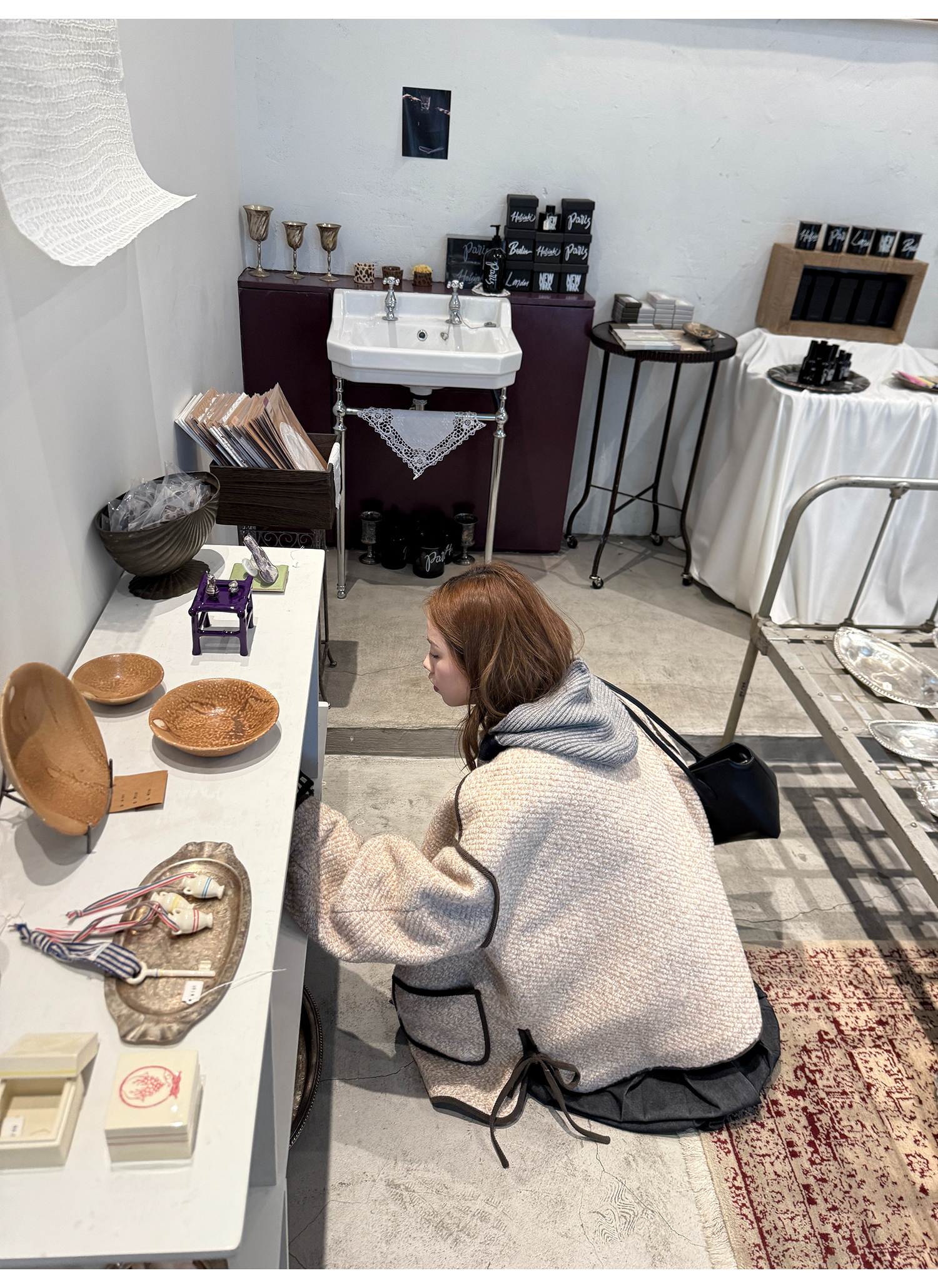 LelyMooch 配色パイピング ループウールジャケット　LEM278