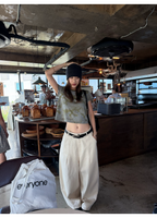 LelyMooch ウォッシュ迷彩 コンパクトTシャツ　LEM393
