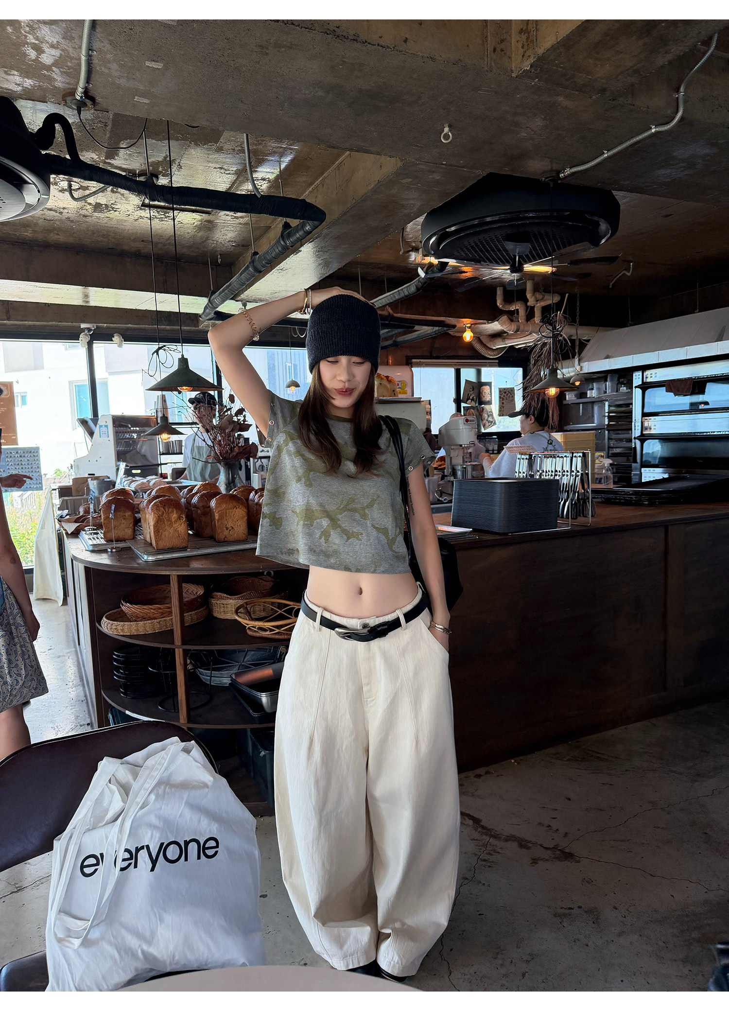 LelyMooch ウォッシュ迷彩 コンパクトTシャツ　LEM393