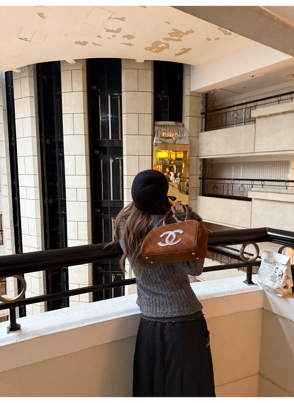 LelyMooch ケーブル調 × 配色リボン ニットトップス LEM276