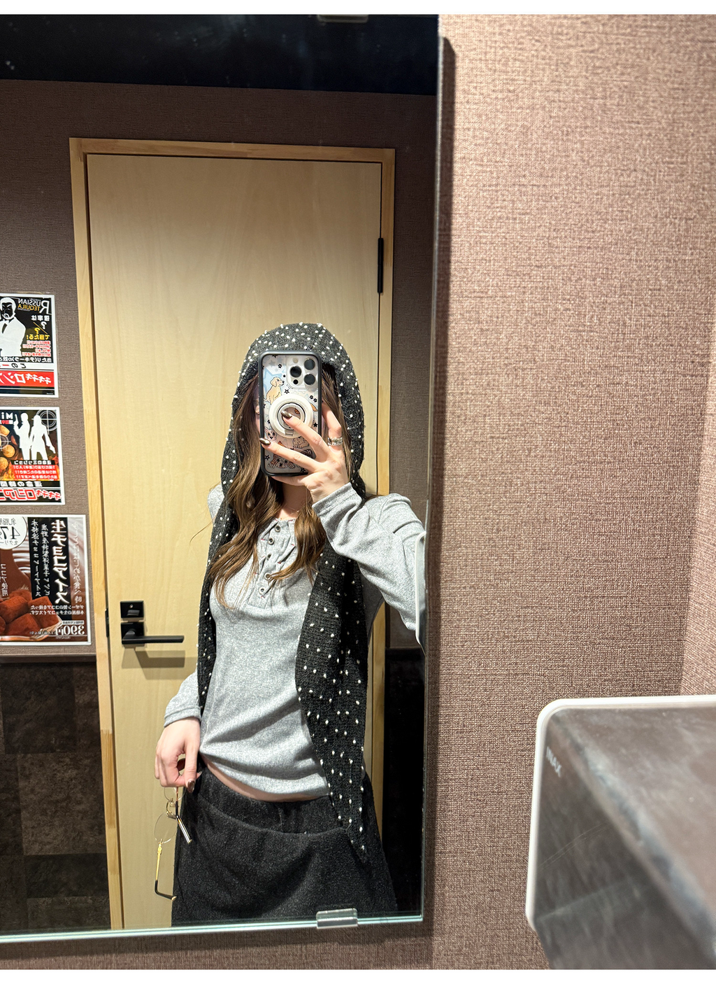 LelyMooch リブ調 ウール風 ヘンリーネックトップス  LEM290