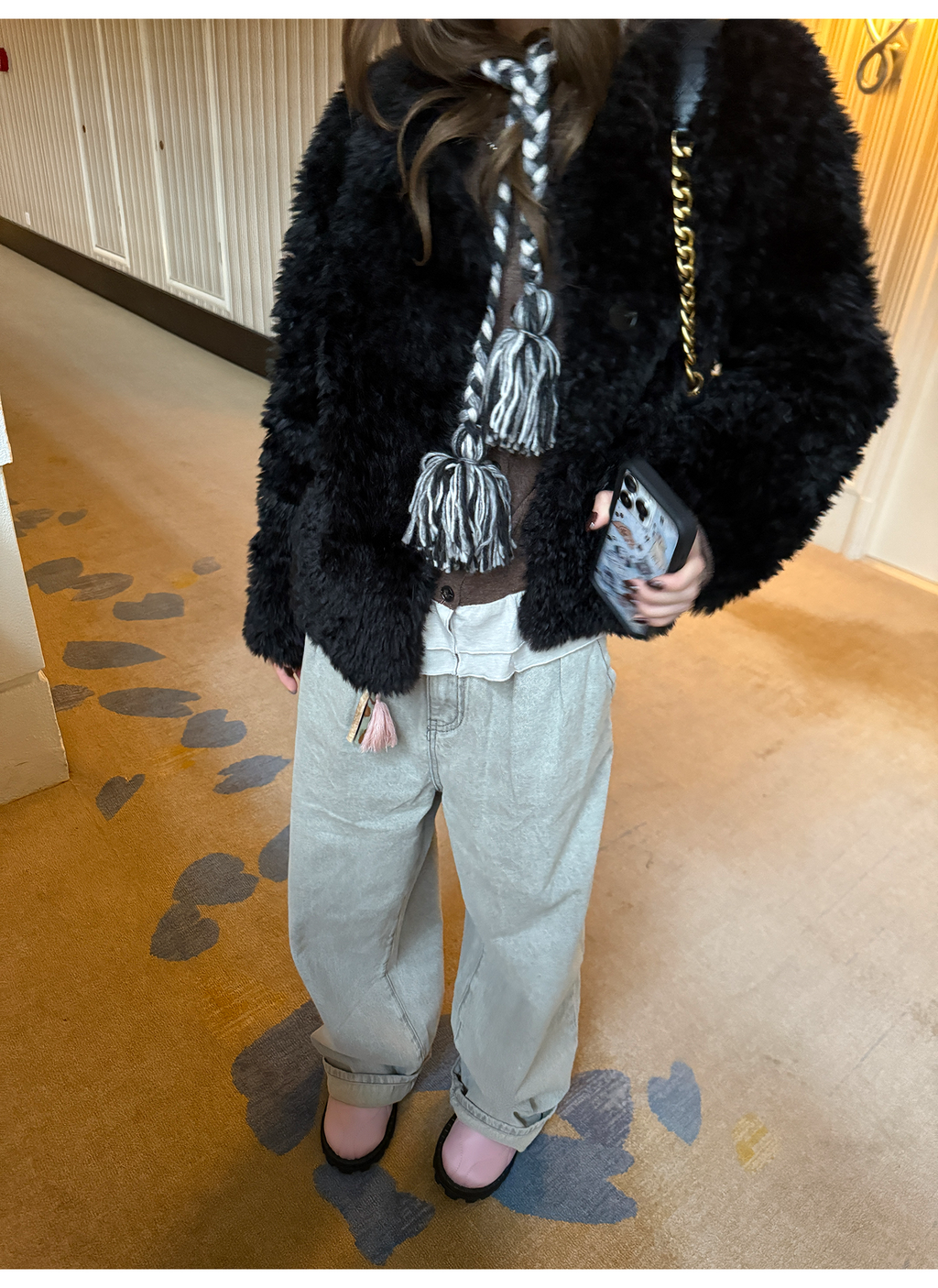 LelyMooch もこもこボアフードコート  LEM269