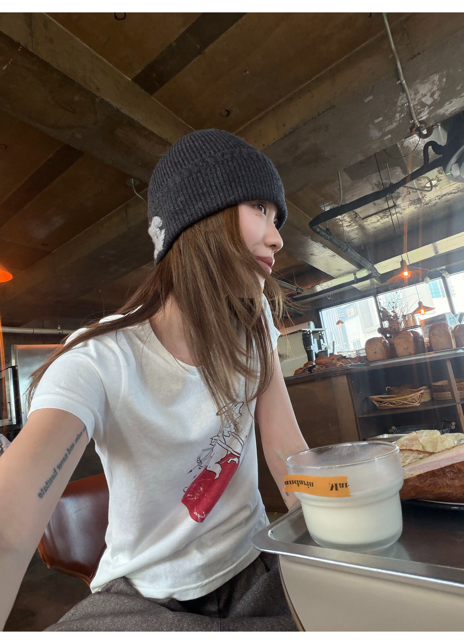 LelyMooch キューピッドプリントTシャツ  LEM397