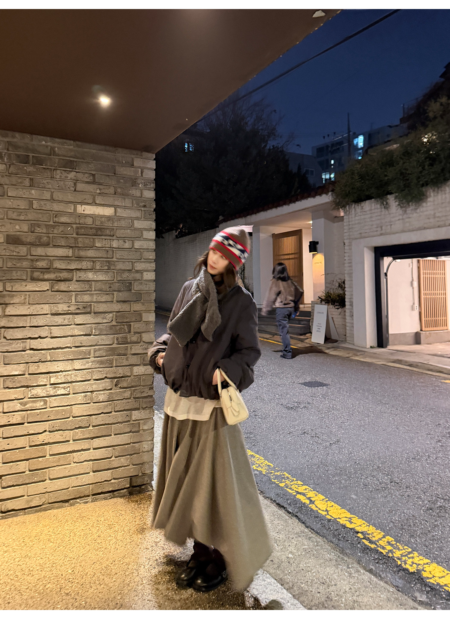 LelyMooch マフラー付き 中綿ブルゾン  LEM306