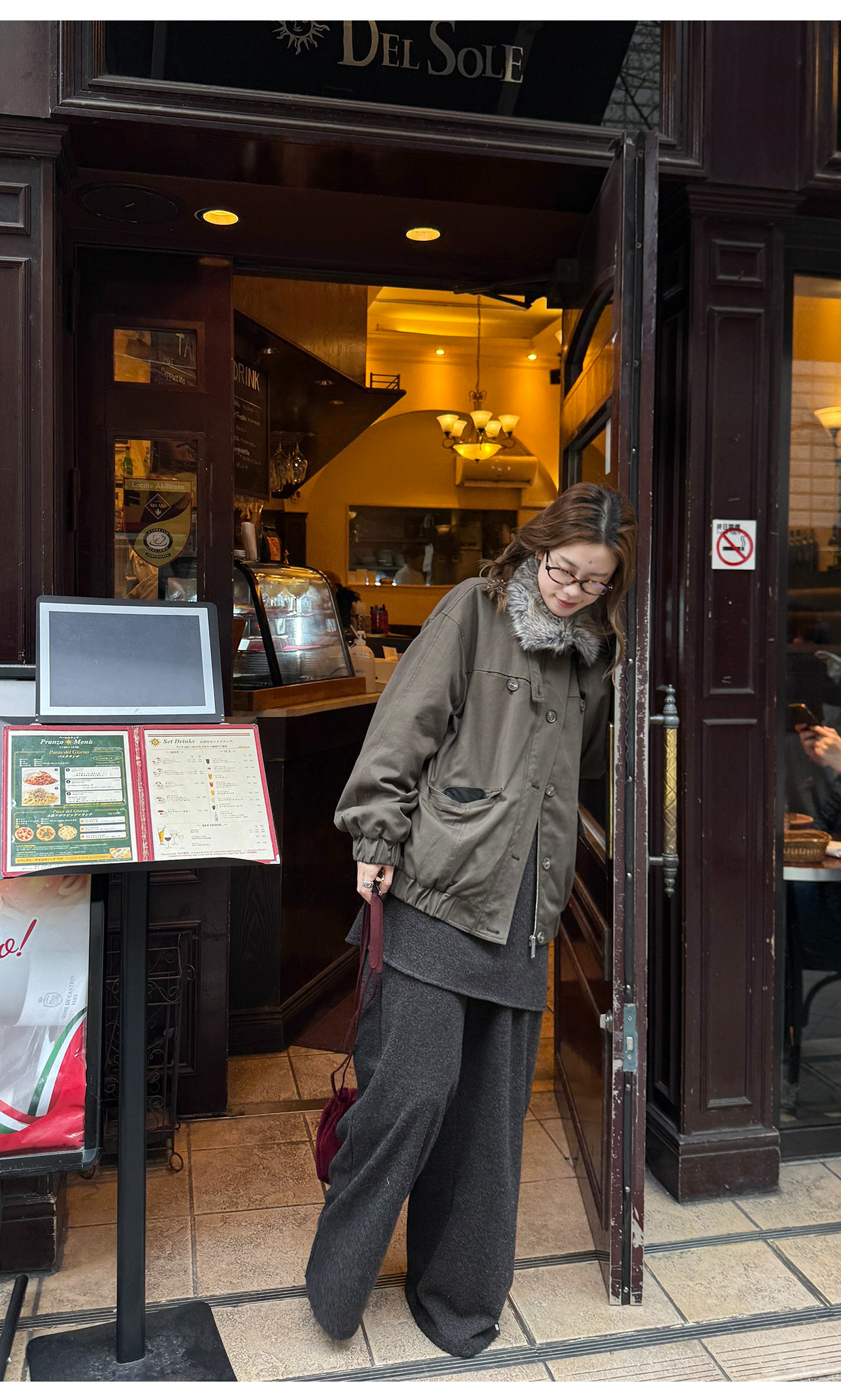 LelyMooch 2種類の襟を自由に切り替え・中綿ジャケット  LEM282