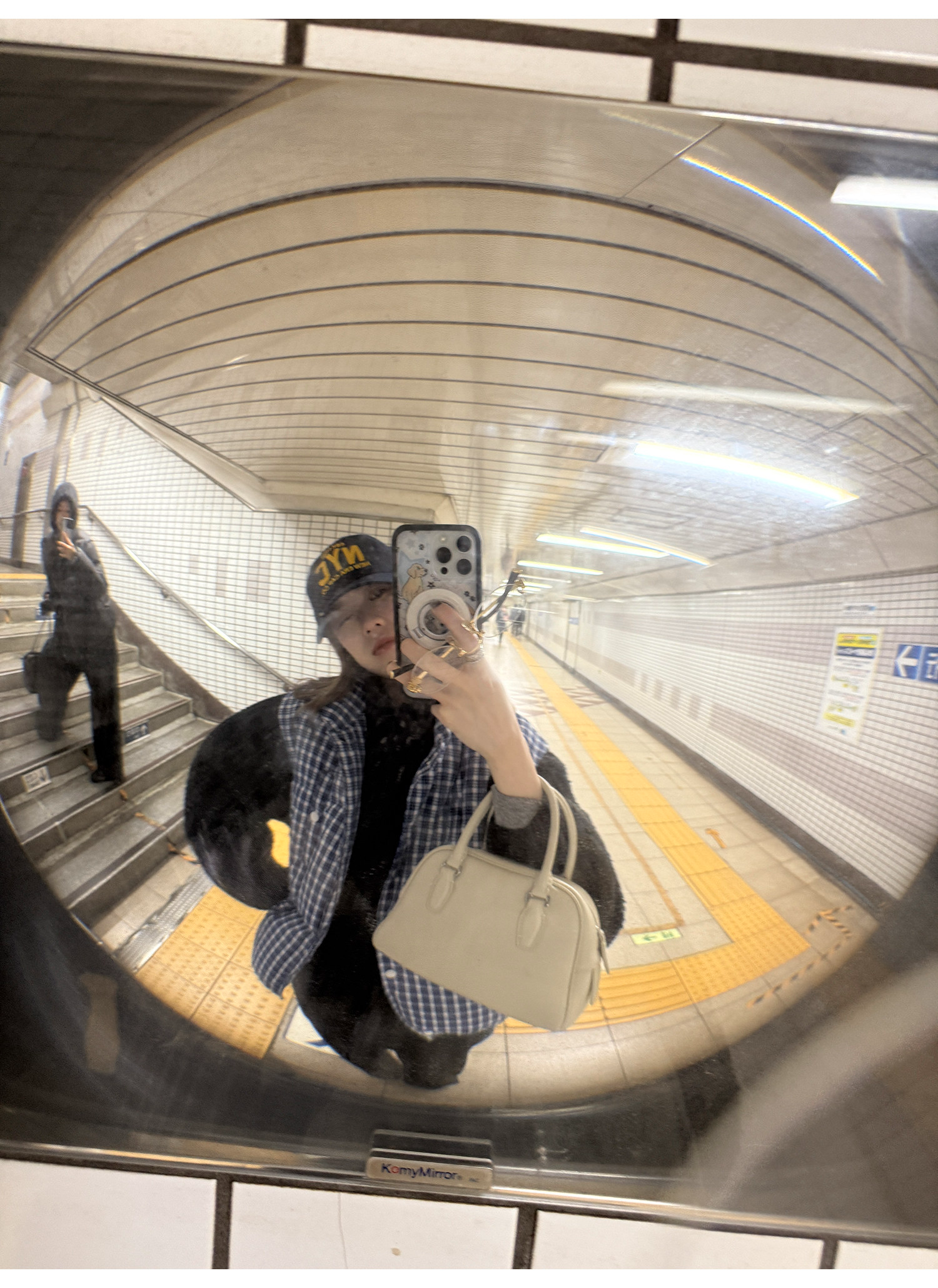 LelyMooch ギンガムチェック スタンドカラー ダウンベスト  LEM291