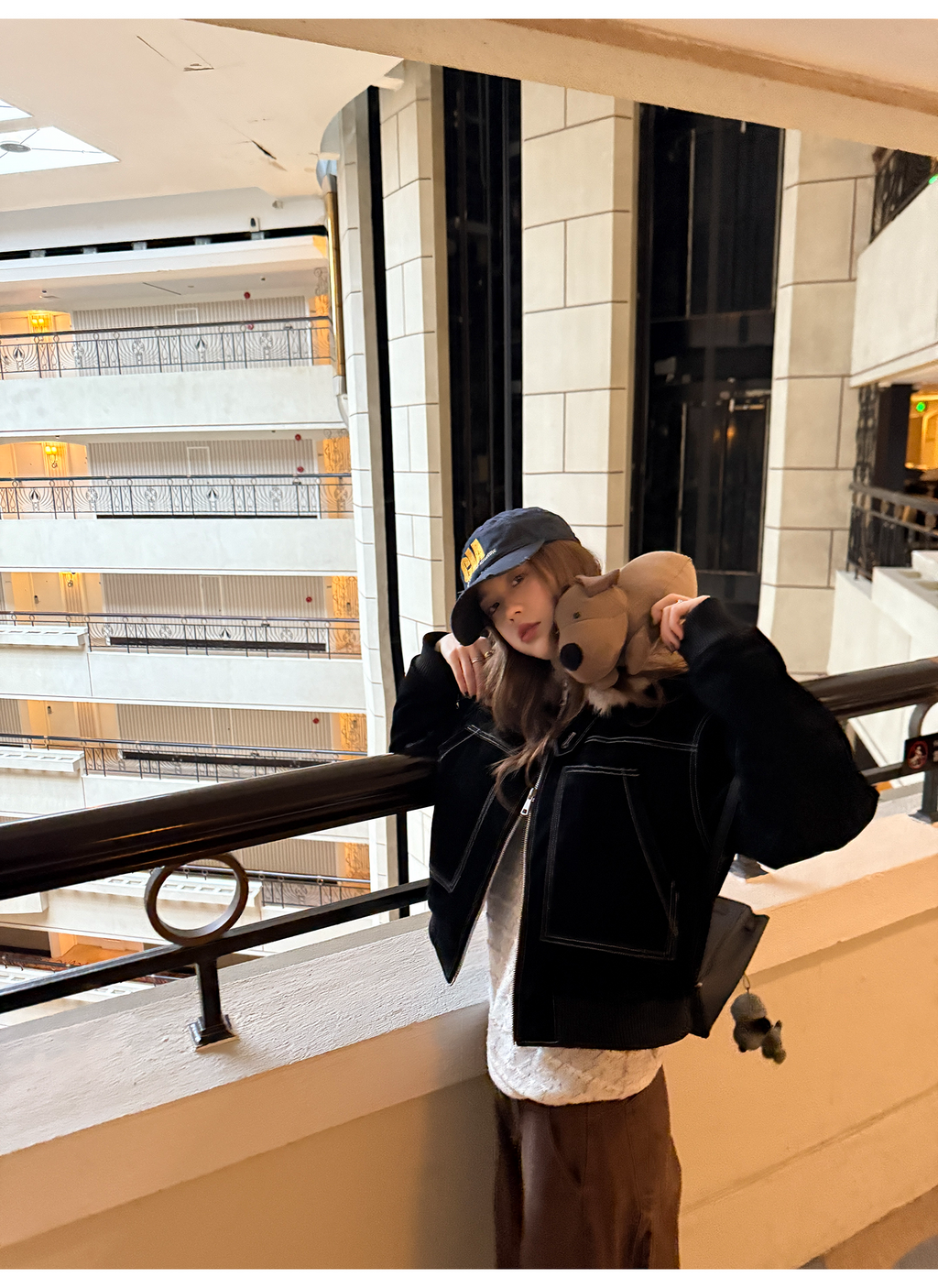 LelyMooch ステッチライン ファージャケット  LEM274