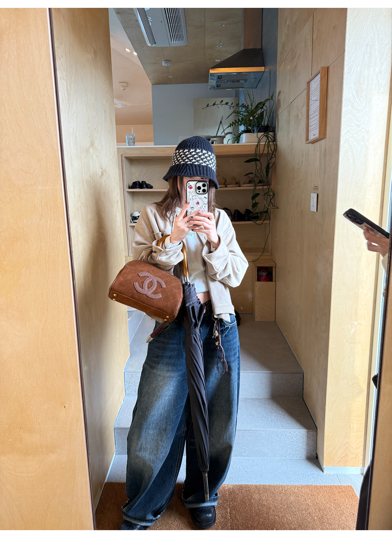 LelyMooch ヴィンテージ風 猫爪ワイドパンツ  LEM225