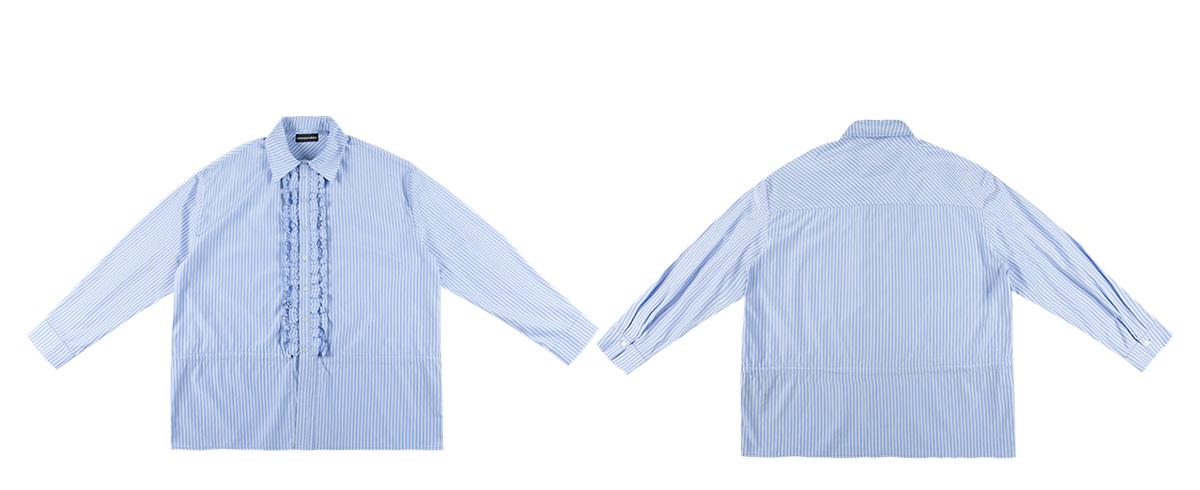 LoomL  ブルーストライプシャツ  LOM011