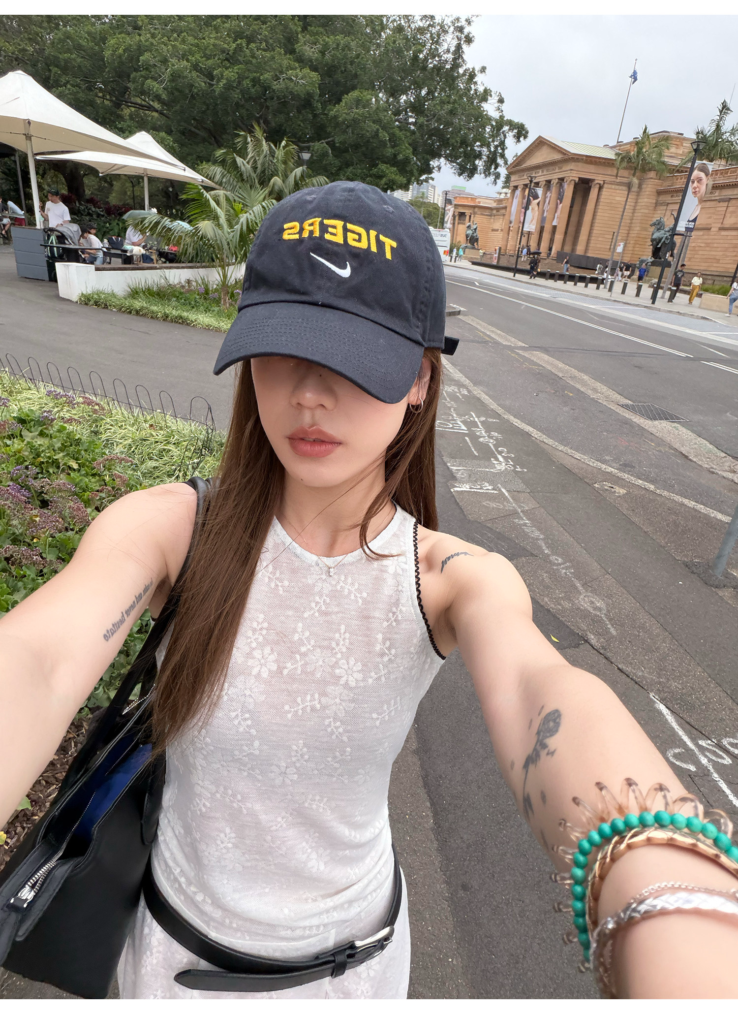 LelyMooch 大人ナチュラル 透け感ジャガード ノースリワンピ  LEM340