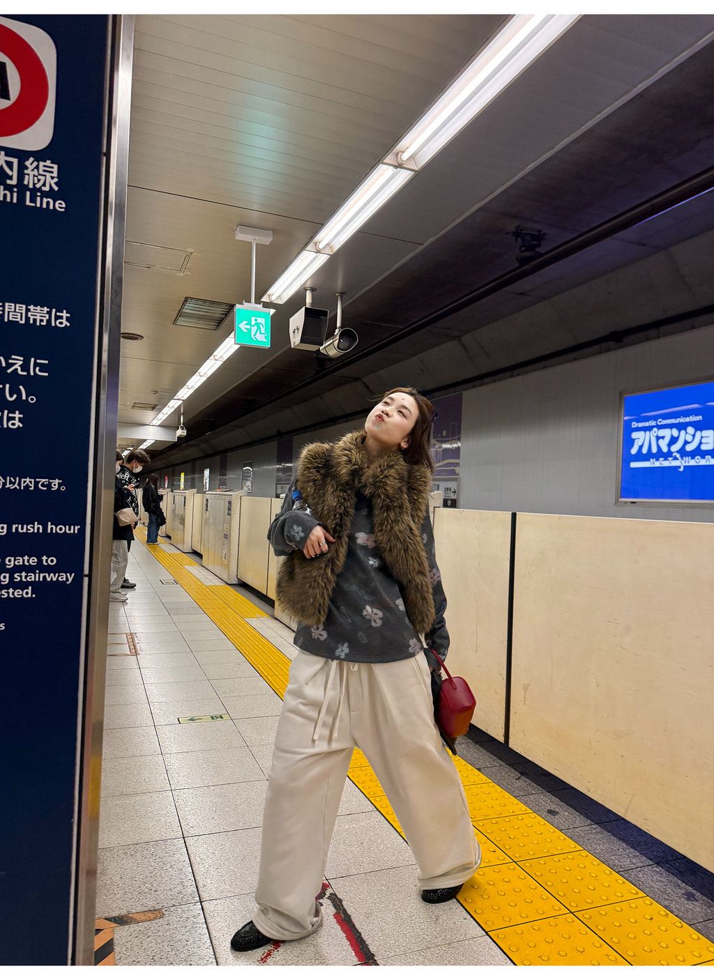 LelyMooch 裏起毛 タックイージーパンツ  LEM286