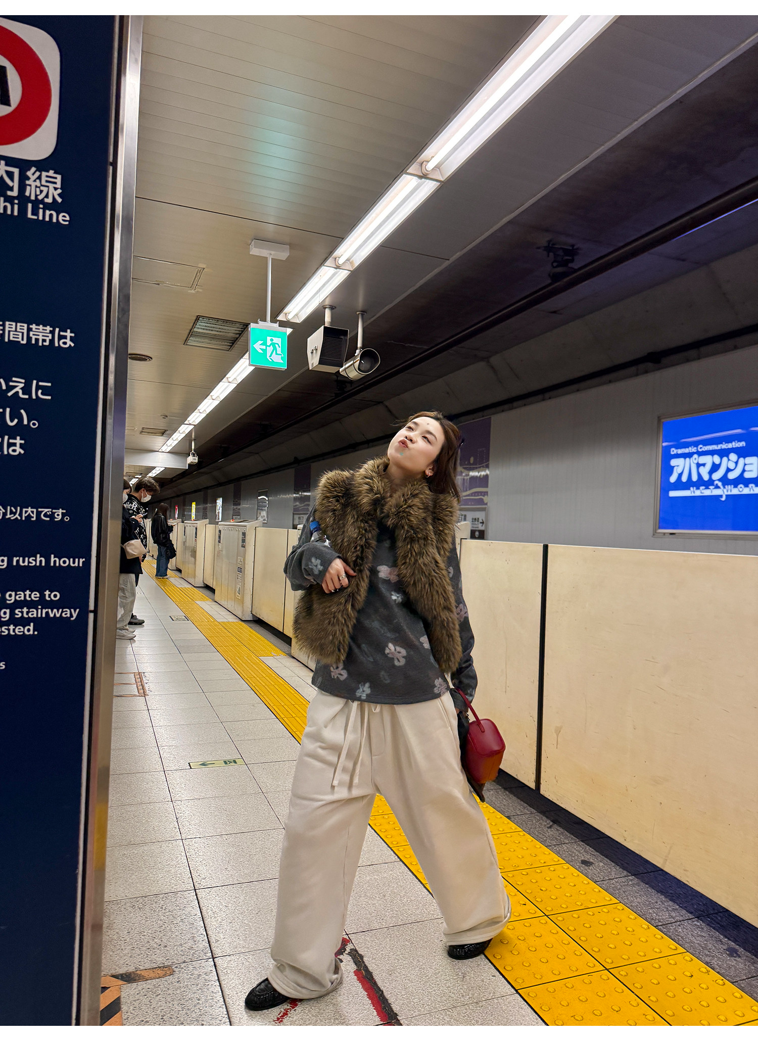 LelyMooch 裏起毛 タックイージーパンツ  LEM286