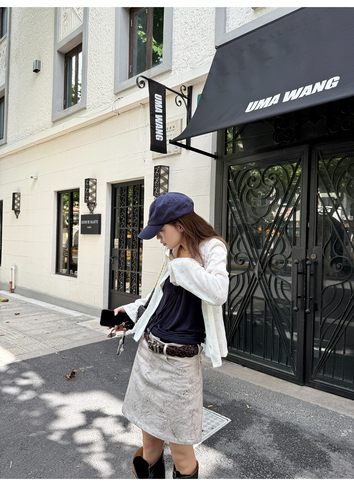 LelyMooch 花柄Aラインコットンスカート 防止めくれ加工！ LEM217