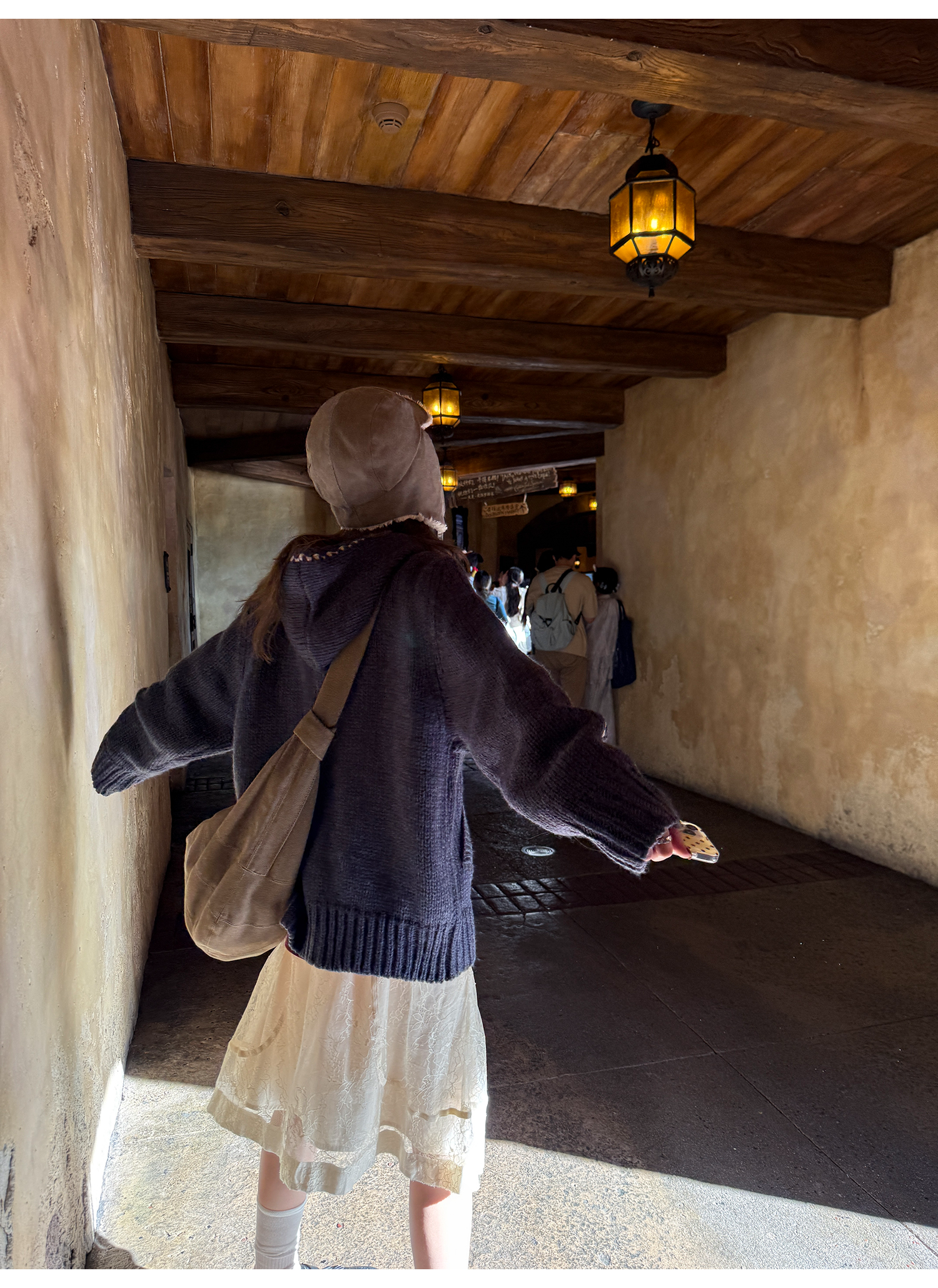 LelyMooch ケーブル編み×バイカラーフーディ  LEM246