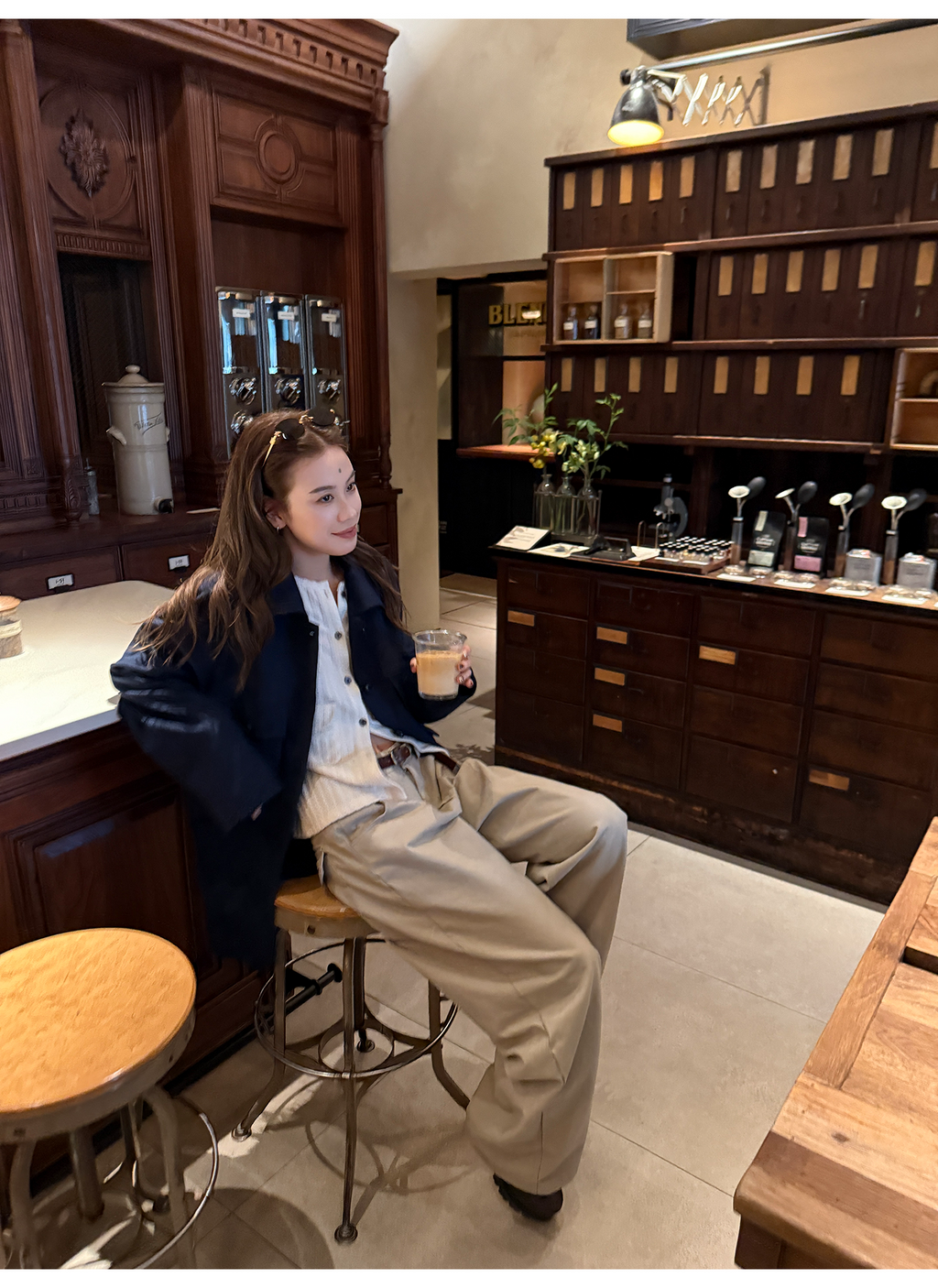 LelyMooch ウォッシュ加工×スタッズワイドパンツ　LEM243