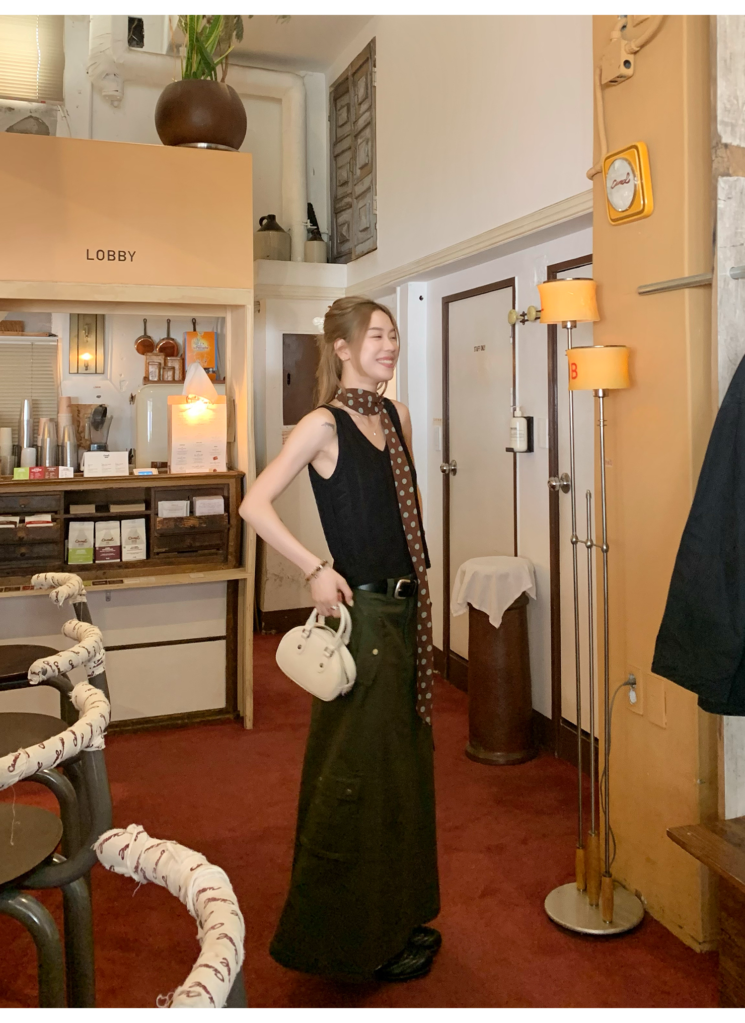 LelyMooch Aラインミディスカート  LEM172