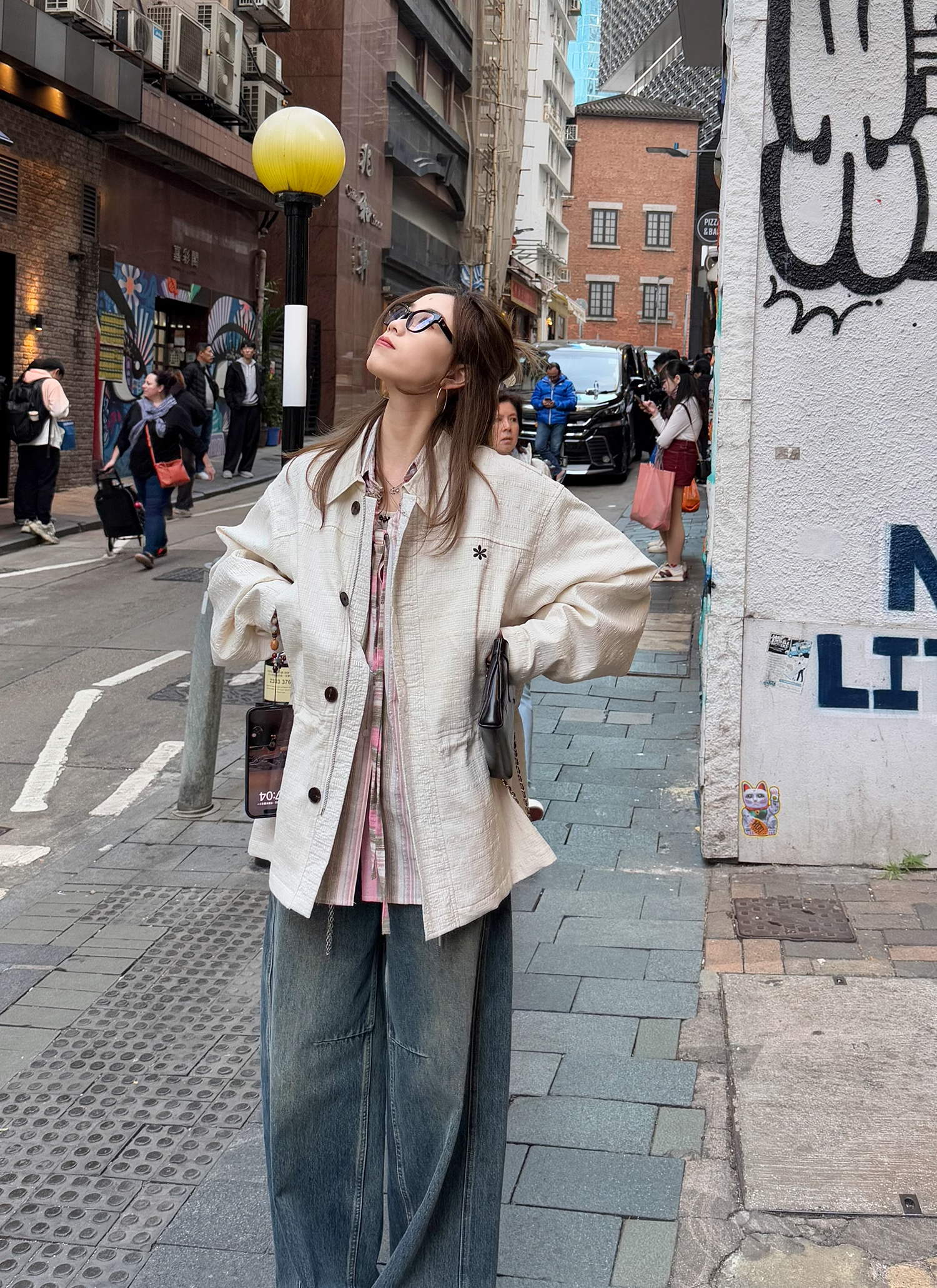 LelyMooch Checkered Trench Coat Midi Length LEM077