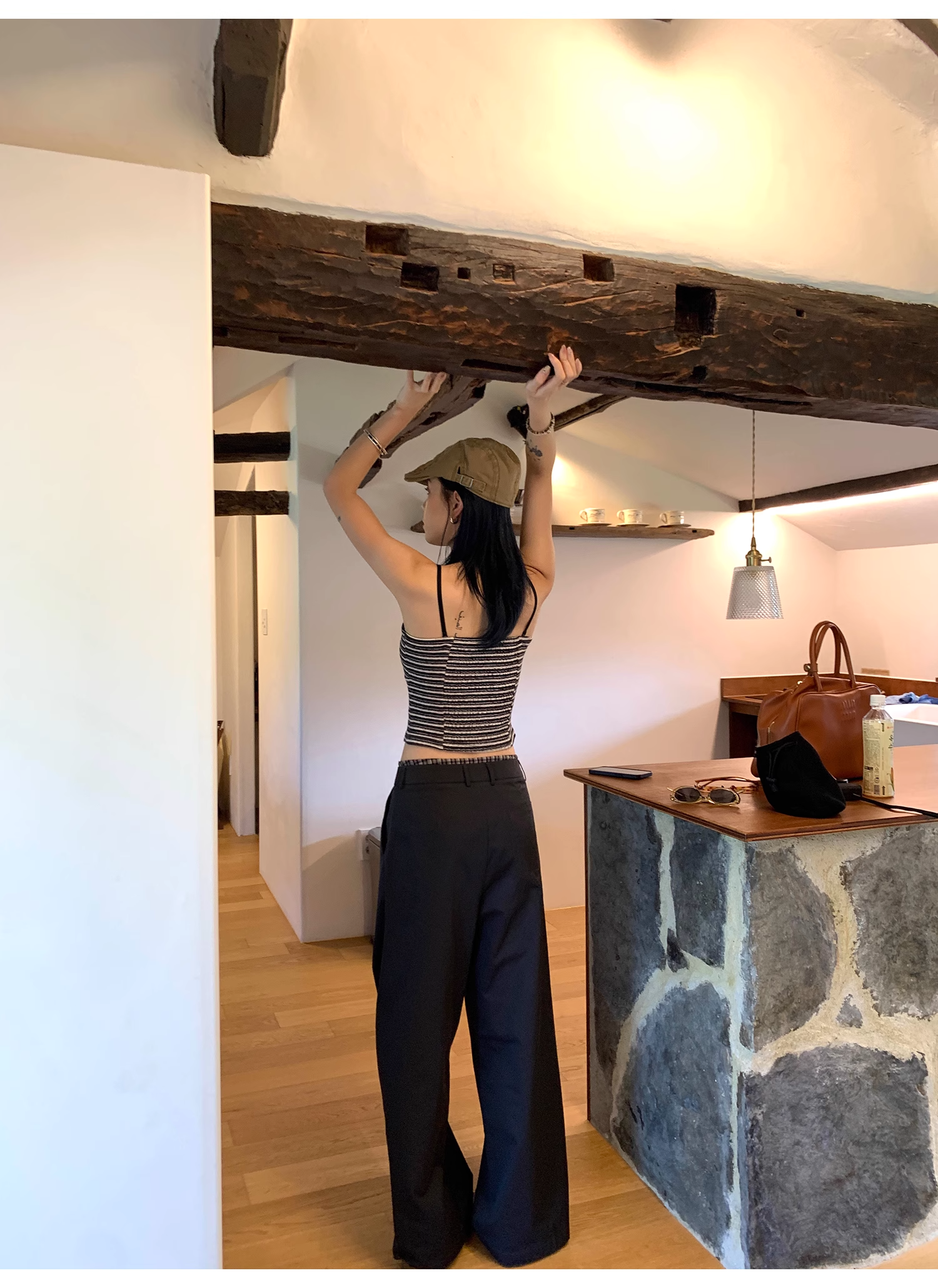 LelyMooch  ウォッシュコットン ワイドパンツ  LEM068