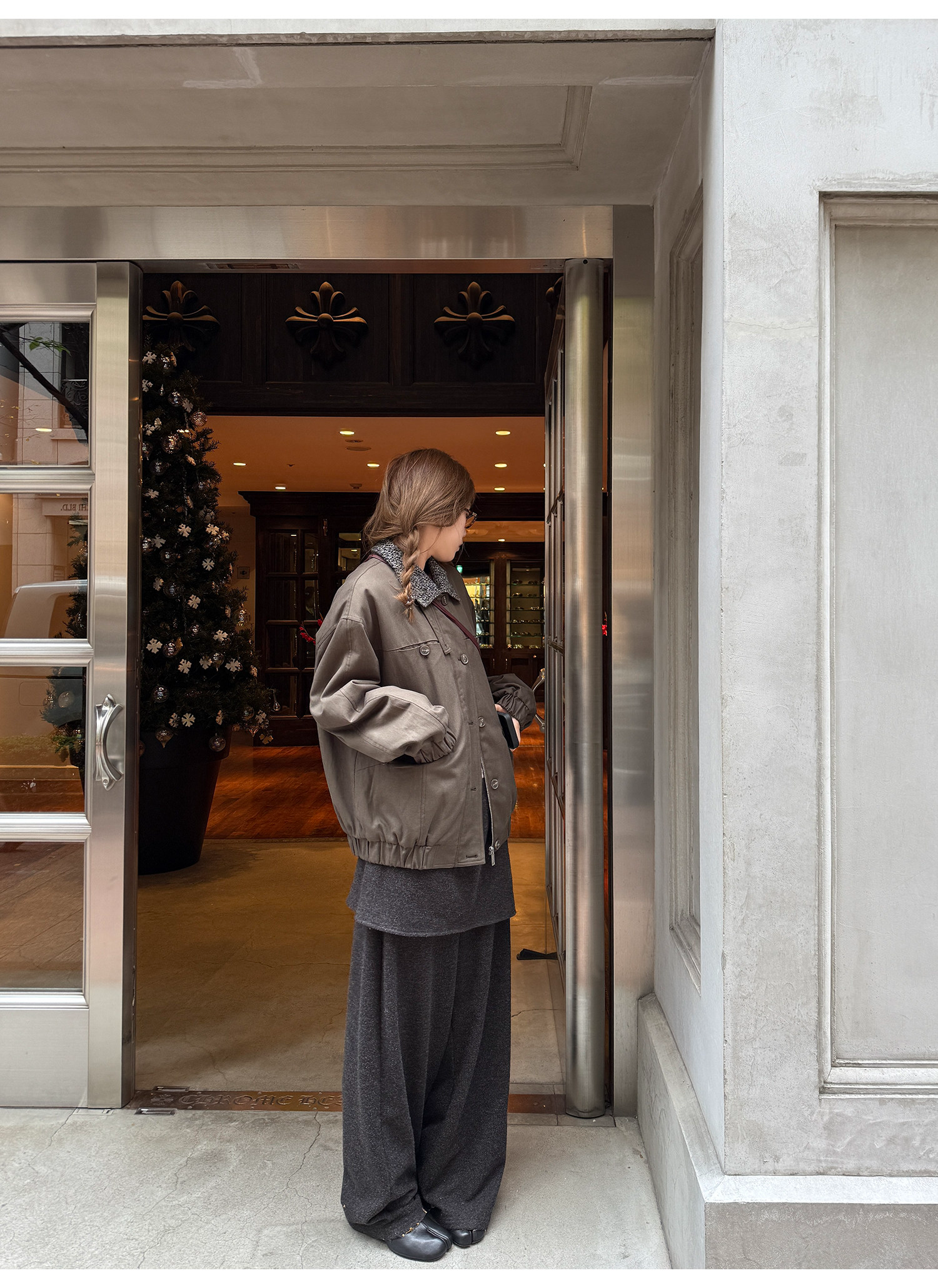 LelyMooch レイヤード風 ワイドパンツ  LEM283