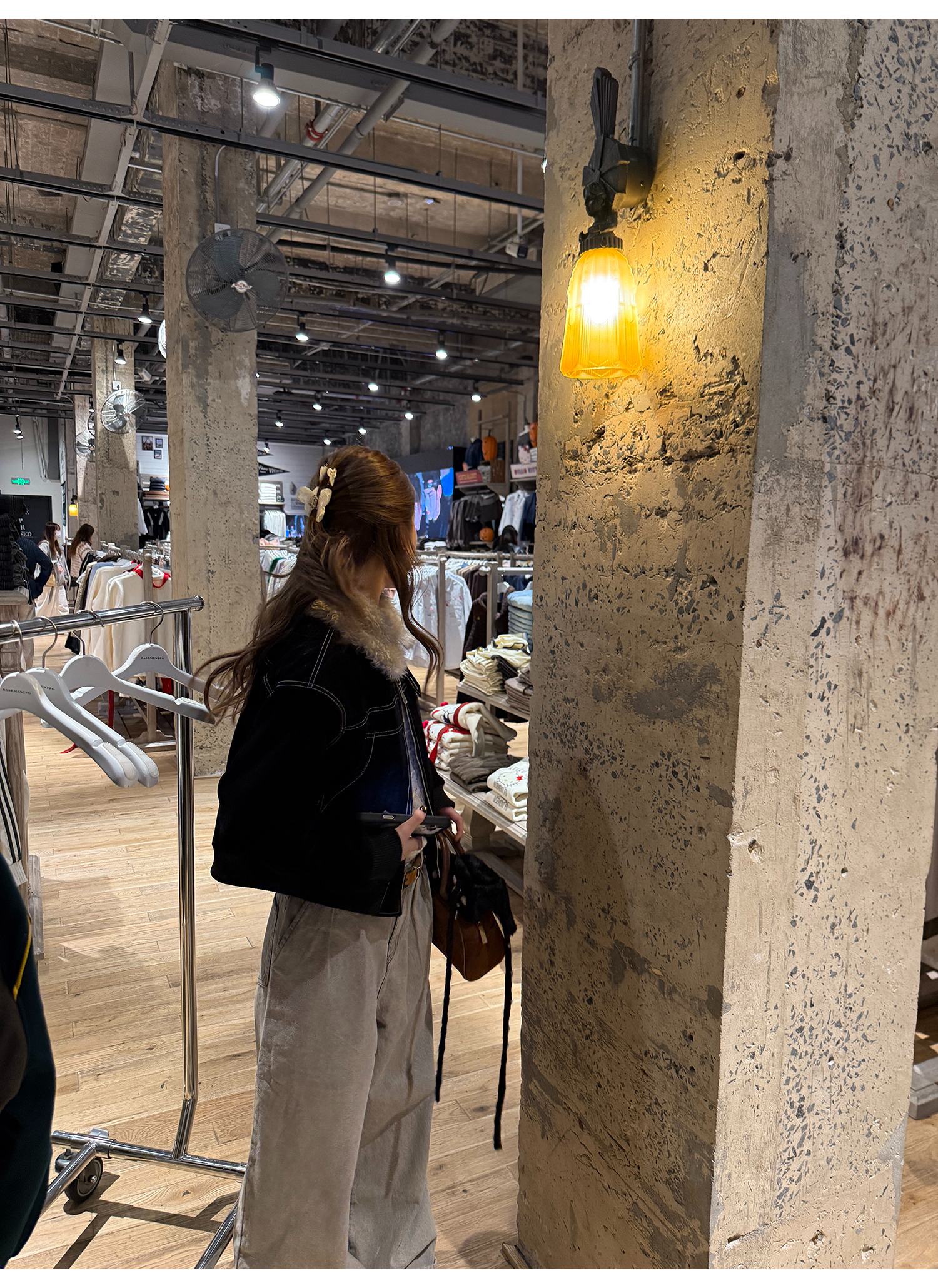 LelyMooch ステッチライン ファージャケット  LEM274