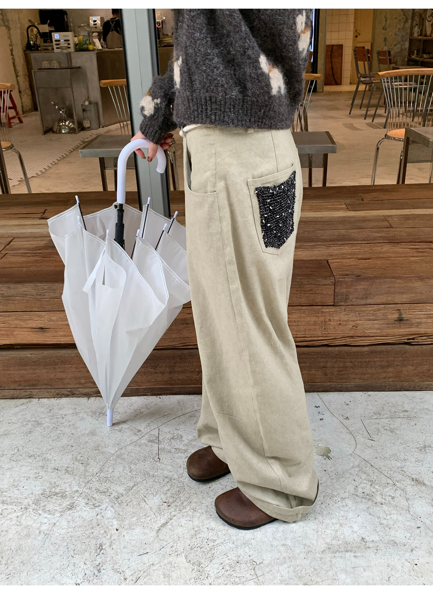 LelyMooch  定番で合わせやすい✨バックポケット パンツ  LEM170
