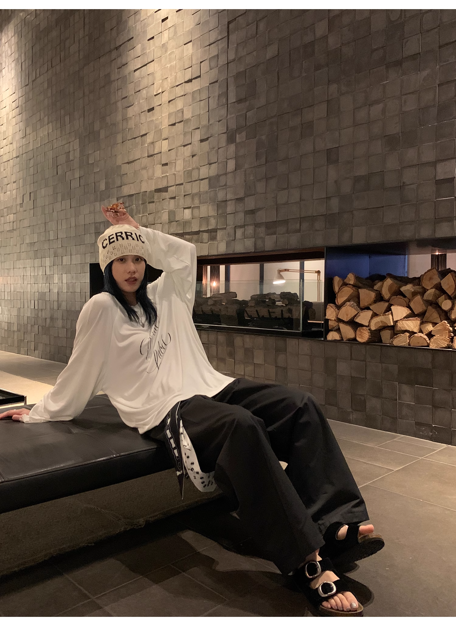 LelyMooch  ウォッシュコットン ワイドパンツ  LEM068