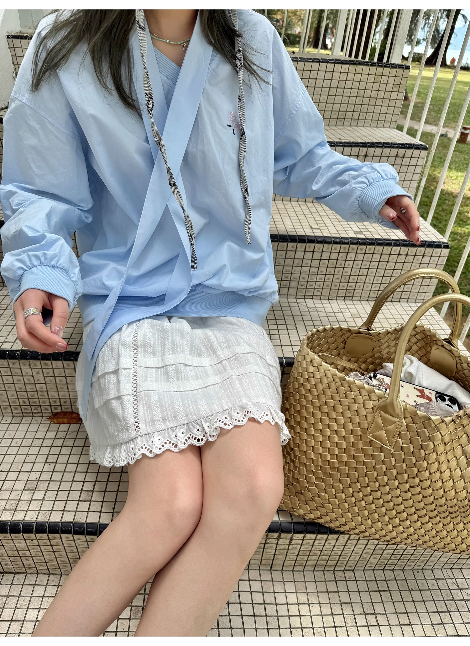 LelyMooch  白 スカート ミニ 透け防止  LEM105