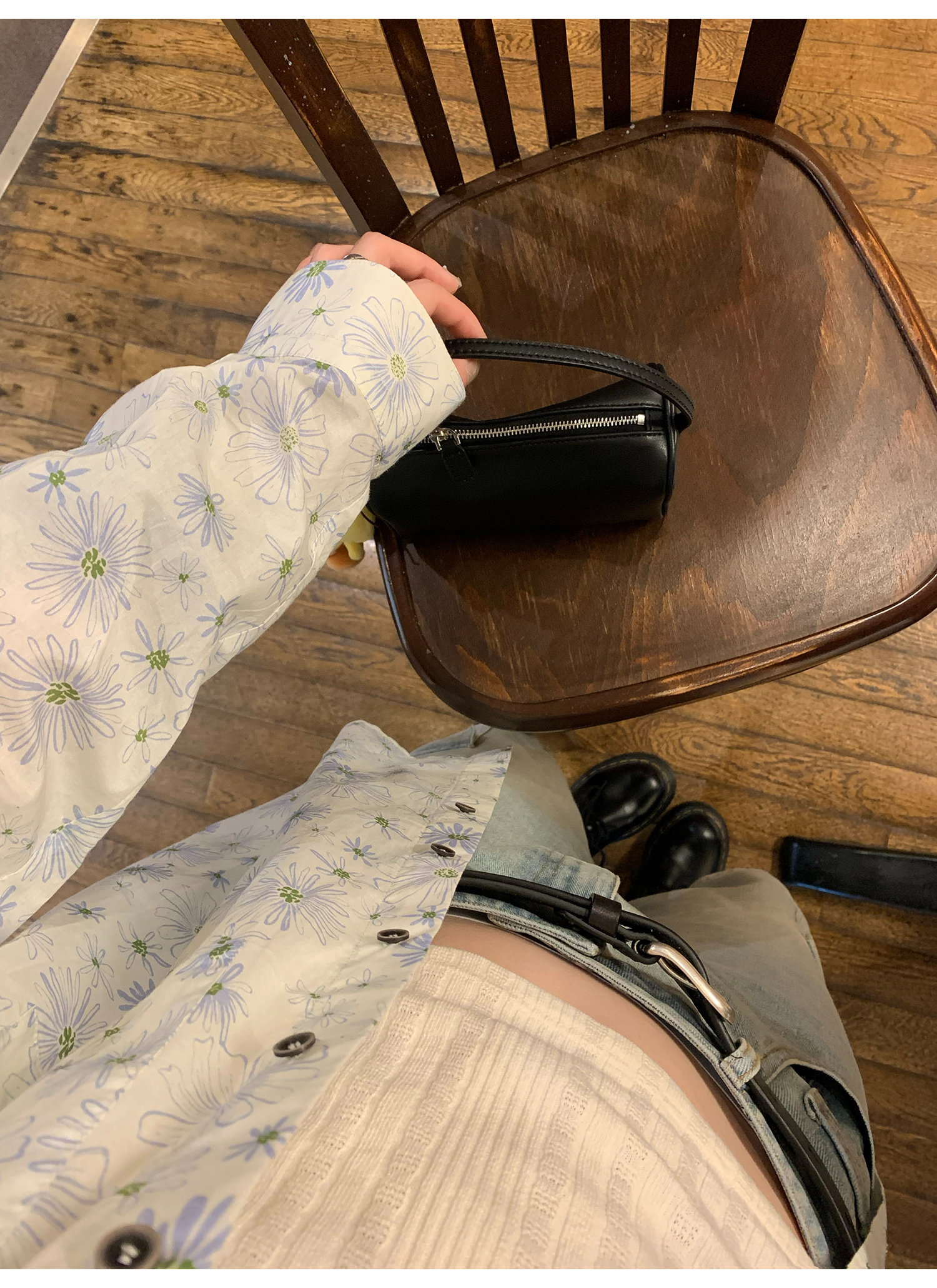 LelyMooch夏の透け感シャツ｜小花柄・UV対策  LEM187