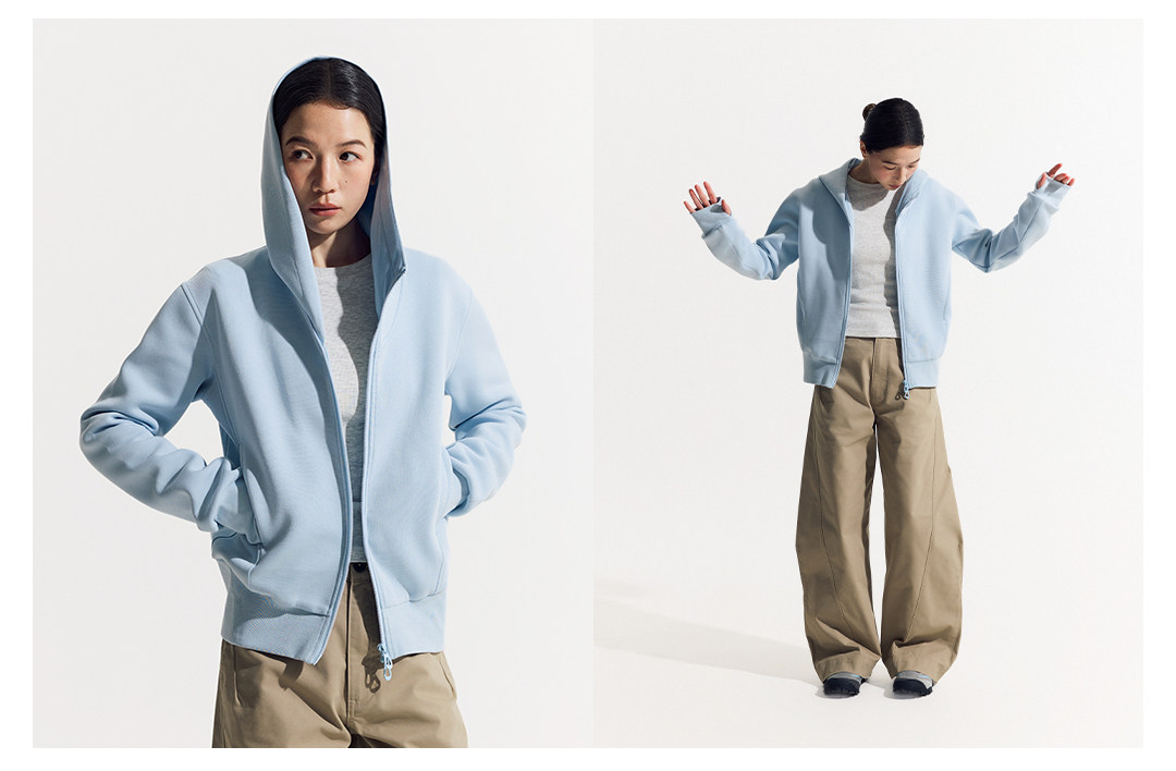 斜めジップ ダンボール素材 パーカー  LOM048