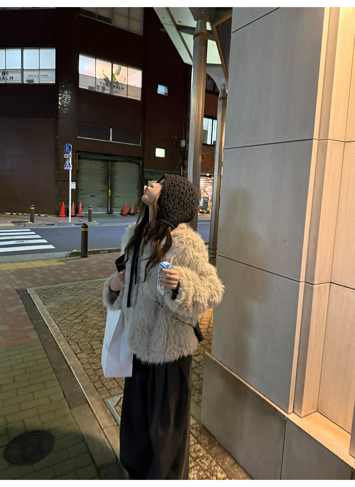 LelyMooch ロングパイル ノーカラー エコファー  LEM284