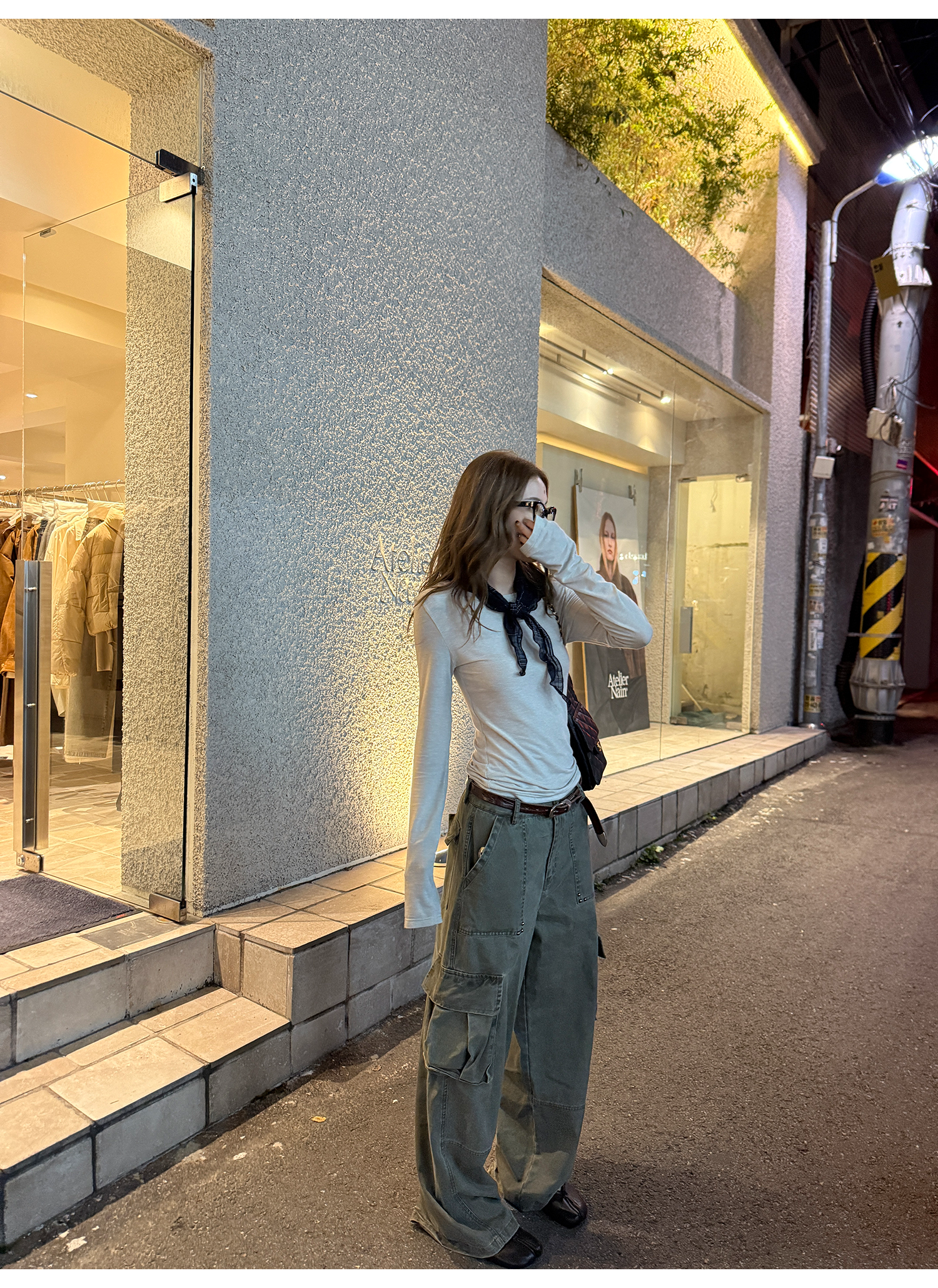 LelyMooch フェード加工ワークパンツ　LEM261