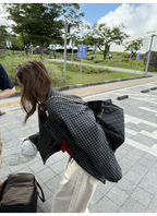 LelyMooch Black and Grey Check Jacket LEM248