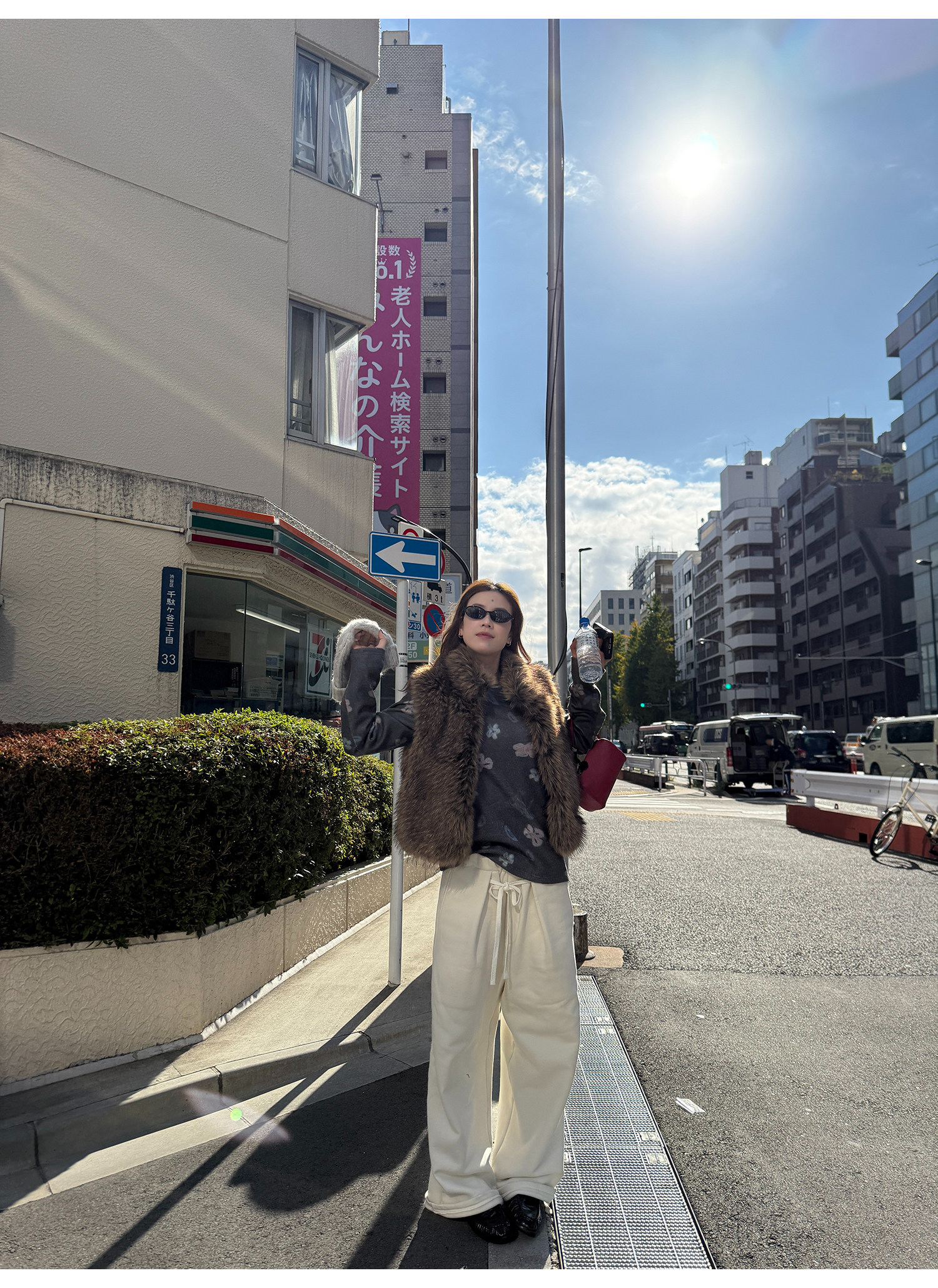 LelyMooch 裏起毛 タックイージーパンツ  LEM286