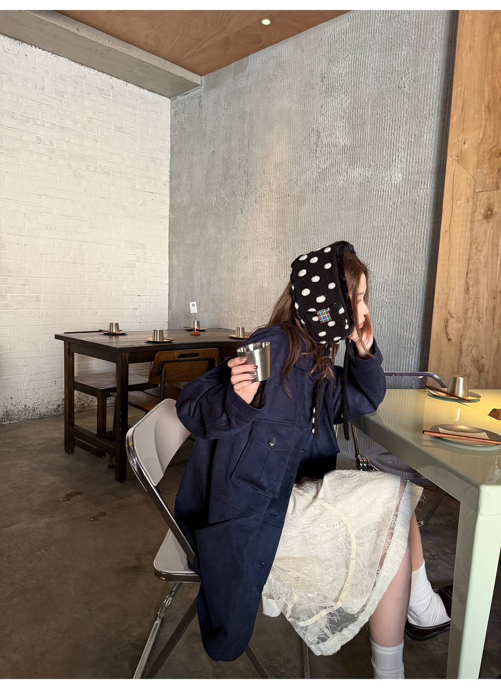 LelyMooch あったかフリース×スエードジャケット  LEM238