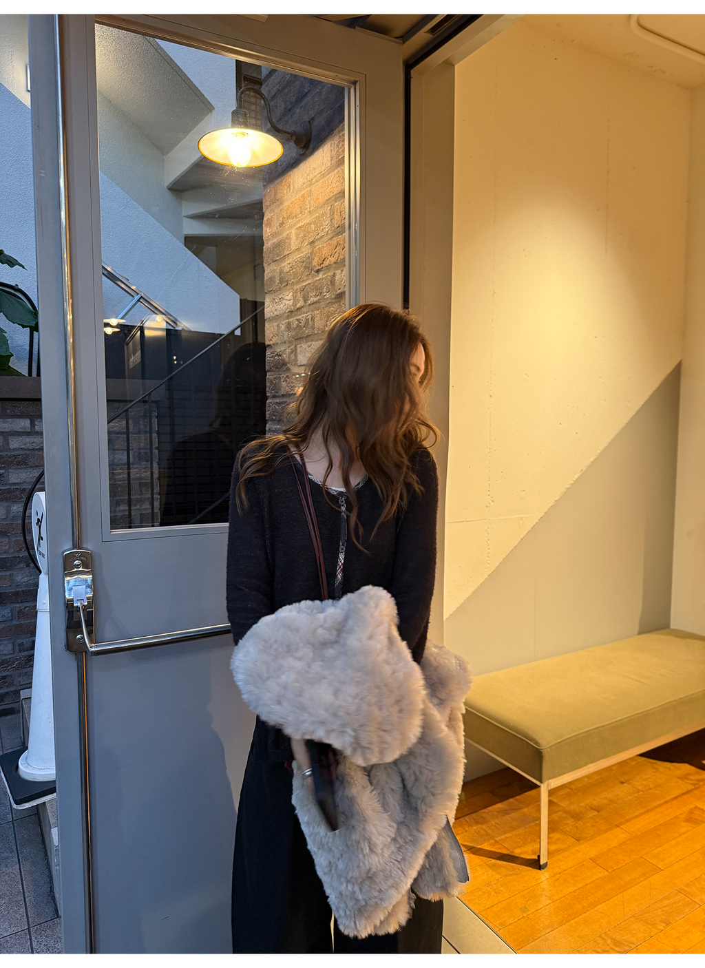 LelyMooch チェック柄パイピング ニット  LEM293