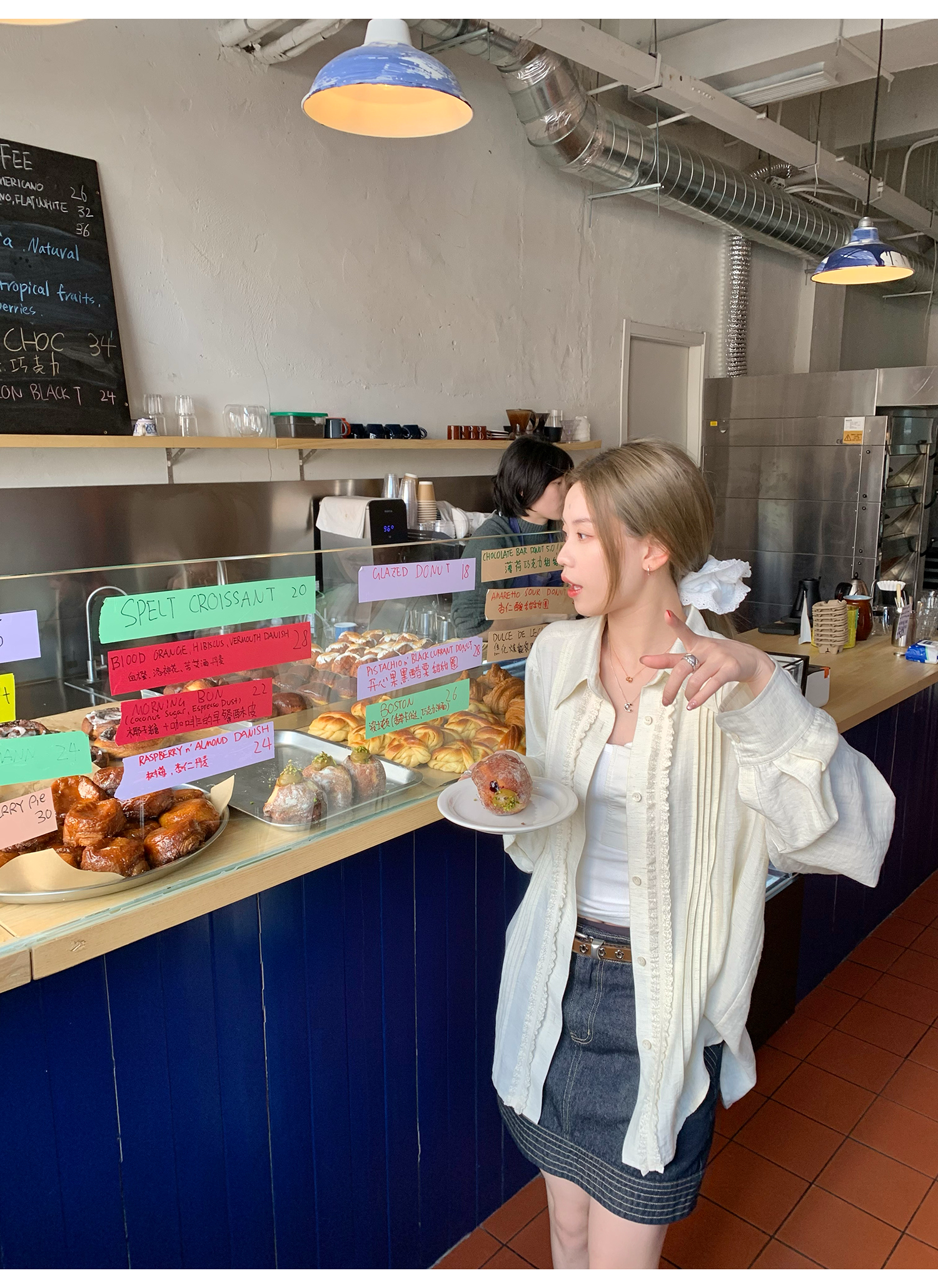 LelyMooch 　デニムスカート‌  インディゴ　LEM129