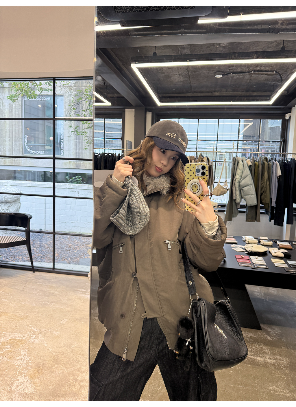 LelyMooch エコファーライナー付きモッズコート　LEM259