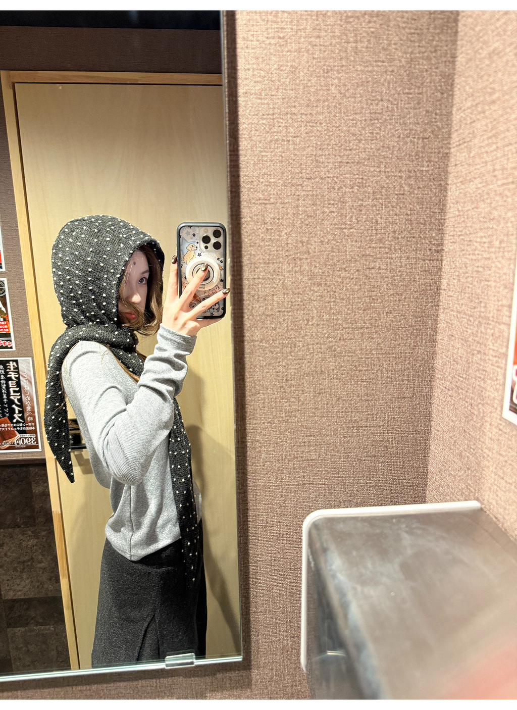 LelyMooch リブ調 ウール風 ヘンリーネックトップス  LEM290