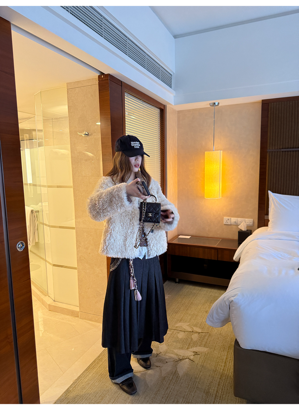 LelyMooch 黒プリーツスカート・ゴムウエスト  LEM277