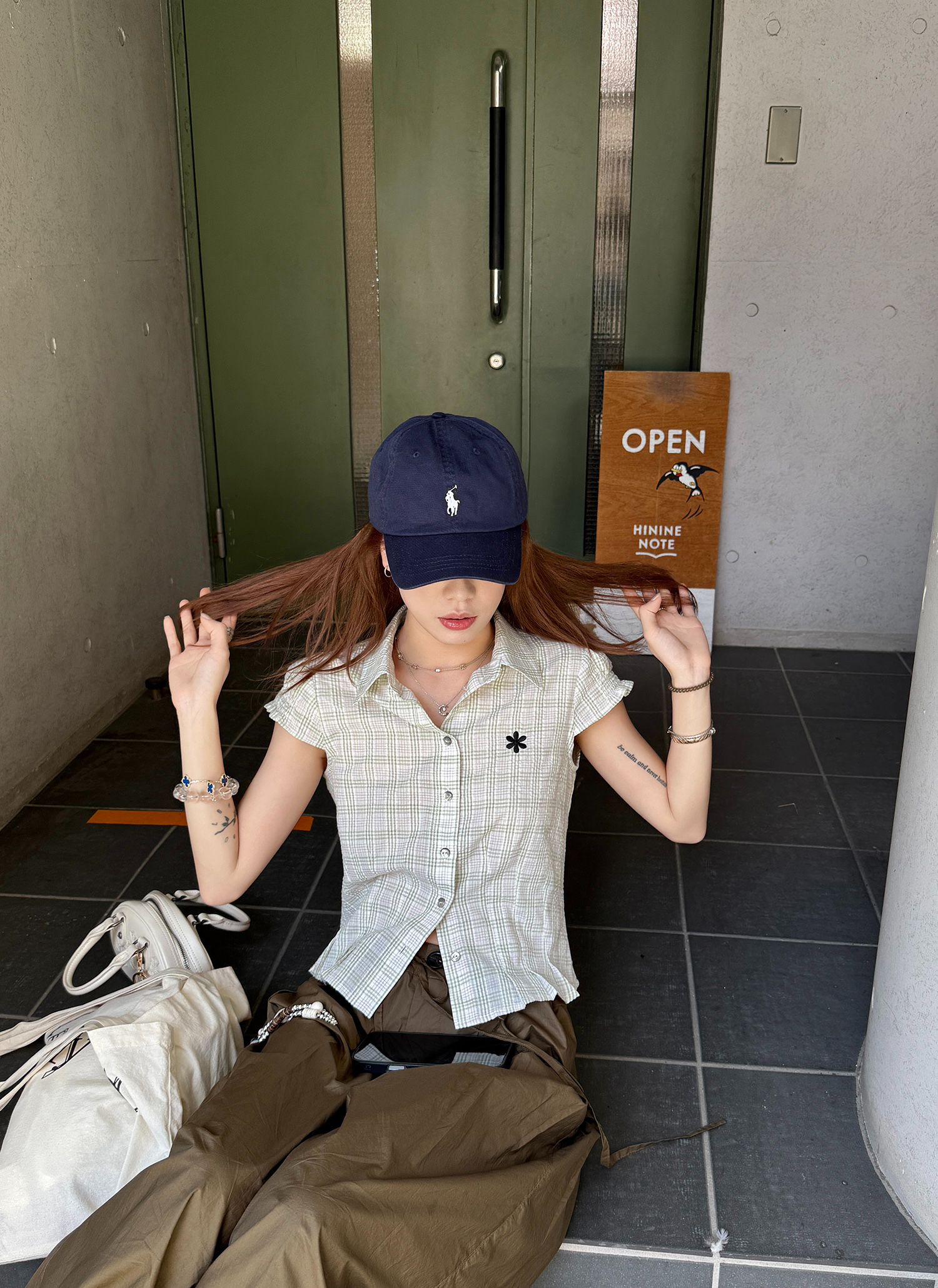 LelyMooch フリル袖ショートシャツ  LEM181