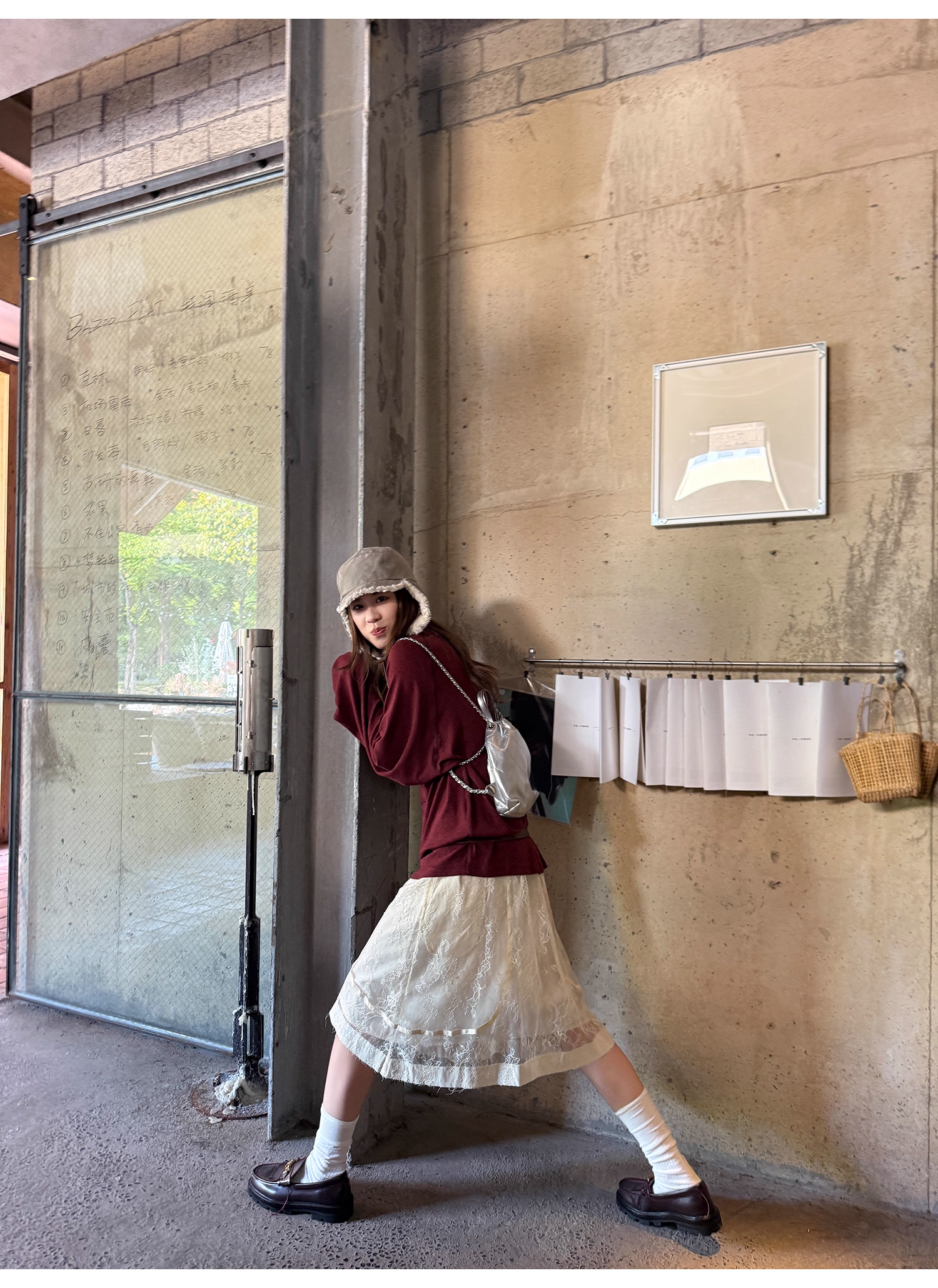 LelyMooch 刺繍ハートのベロアロンT　LEM241