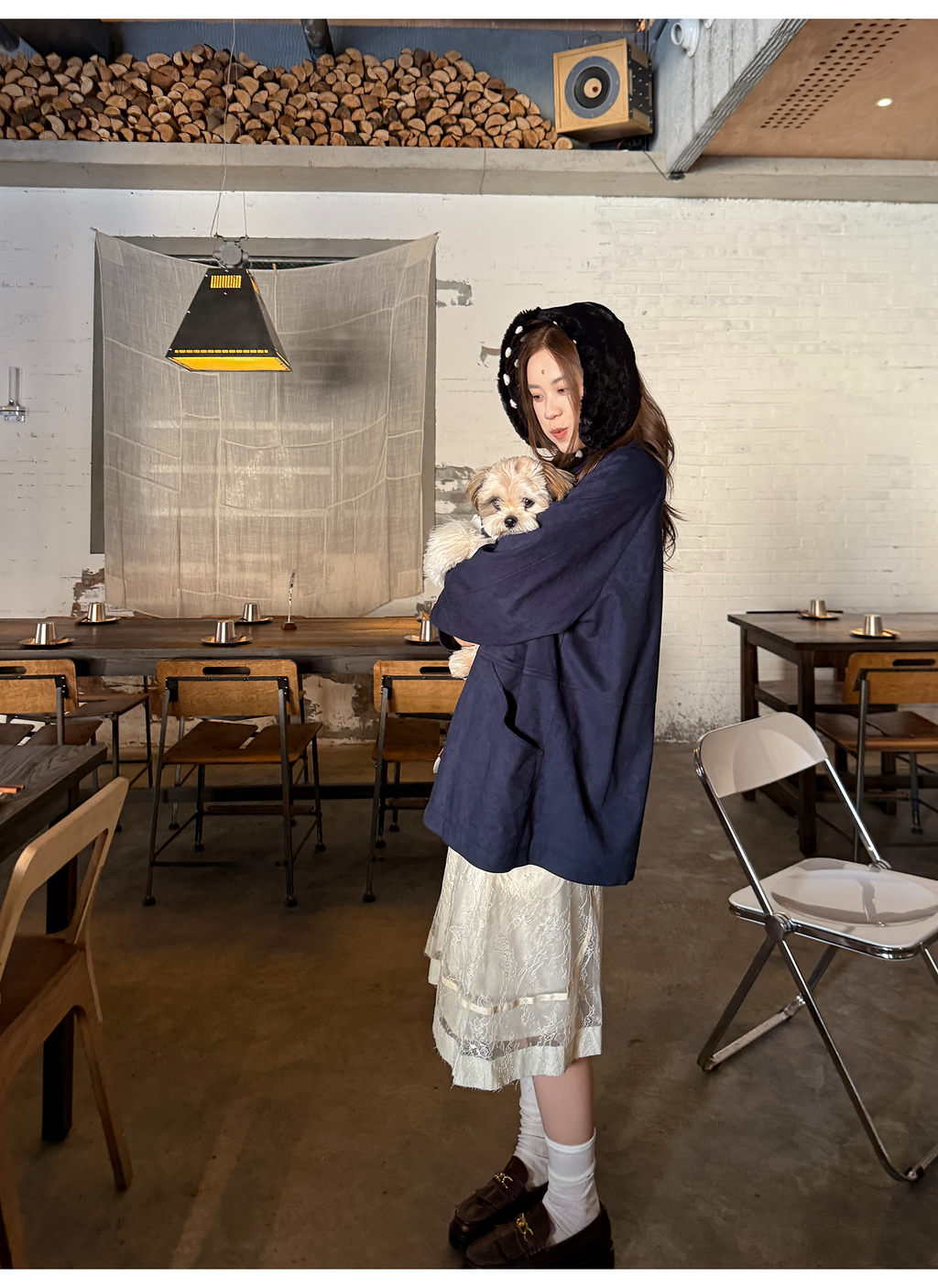 LelyMooch あったかフリース×スエードジャケット  LEM238