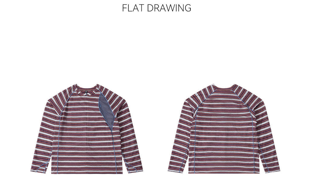 Striped Half-Zip Long Sleeve LOM104