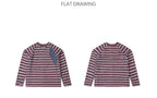 Striped Half-Zip Long Sleeve LOM104