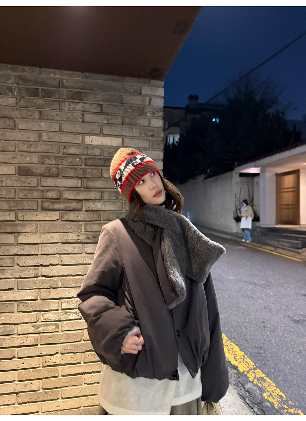 LelyMooch マフラー付き 中綿ブルゾン  LEM306