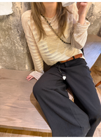 LelyMooch  シルエット抜群　ワイドスラックス  LEM121