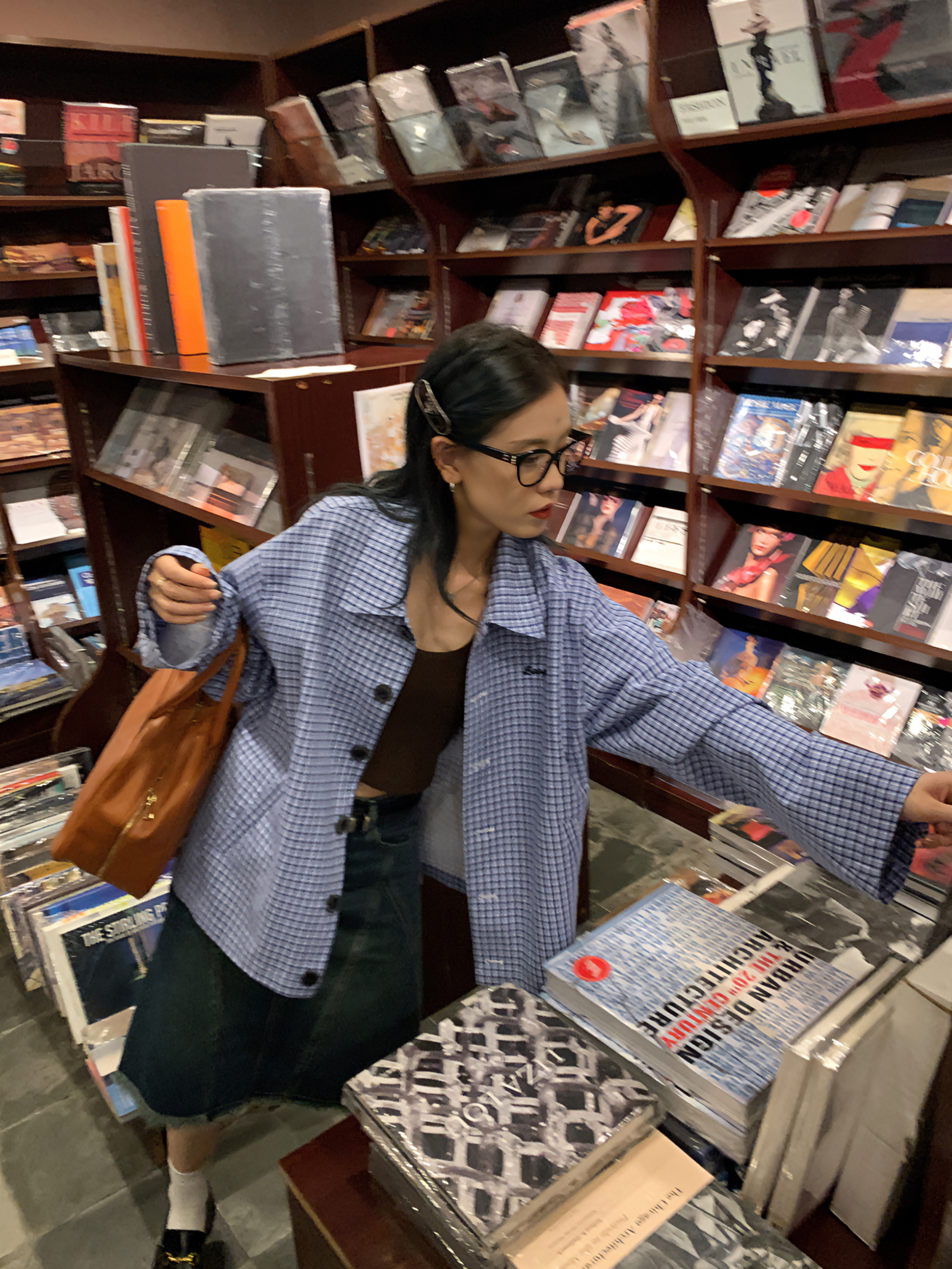 LelyMooch Blue Check Shirt Jacket LEM072