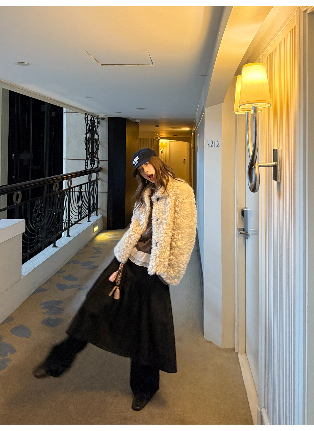 LelyMooch もこもこボアフードコート  LEM269