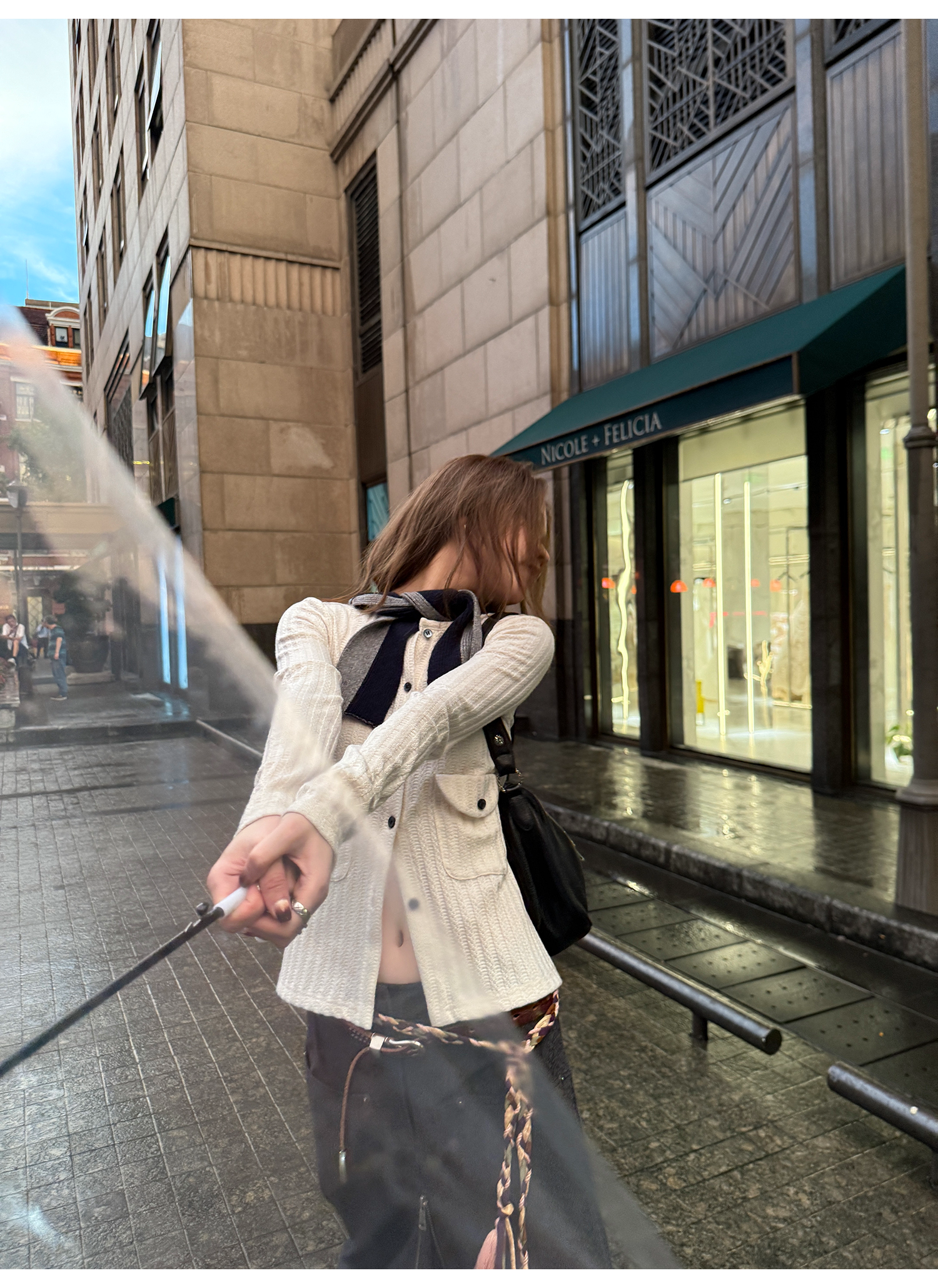 LelyMooch フラップポケットリブニット  LEM237