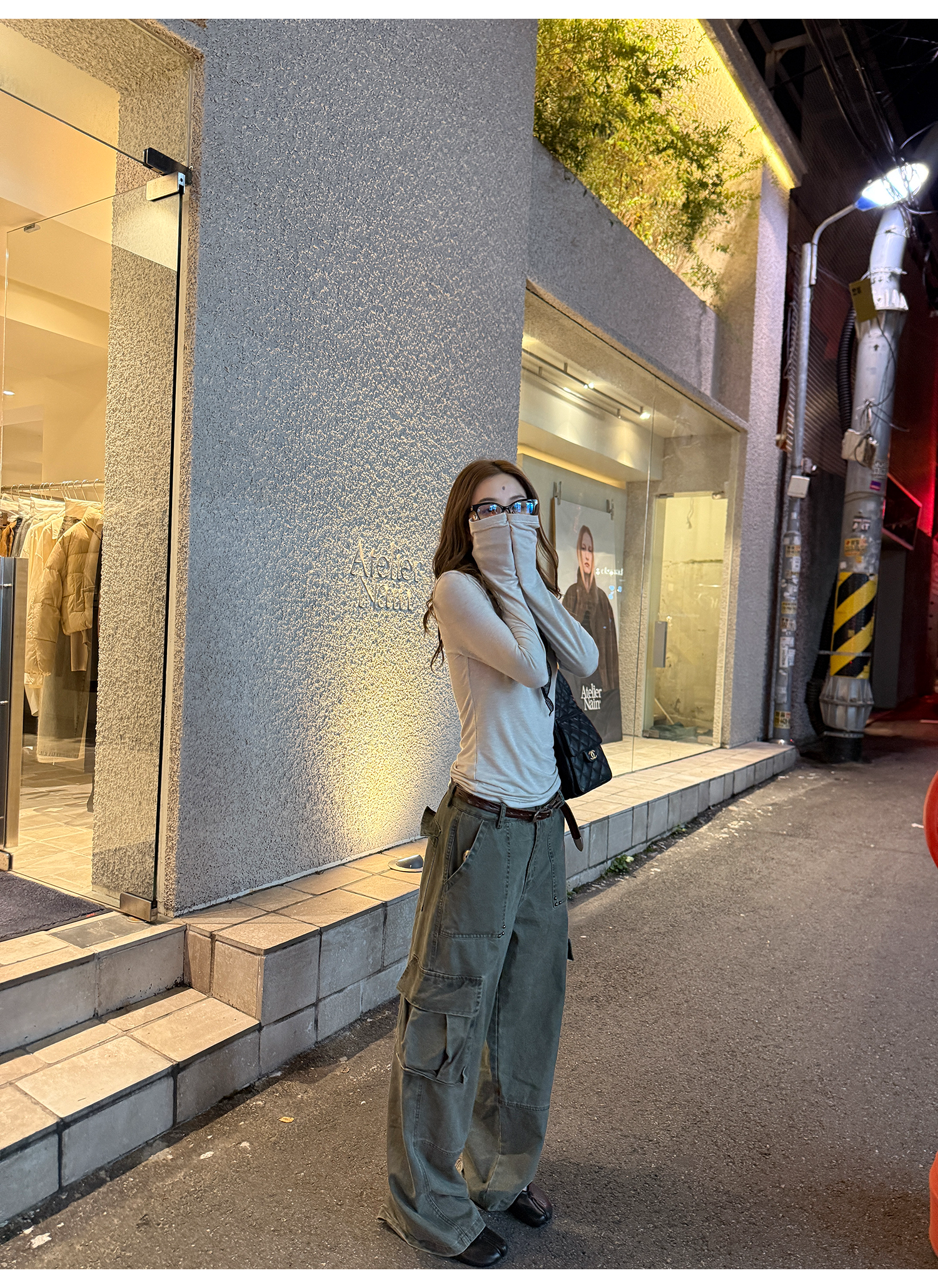 LelyMooch フェード加工ワークパンツ　LEM261